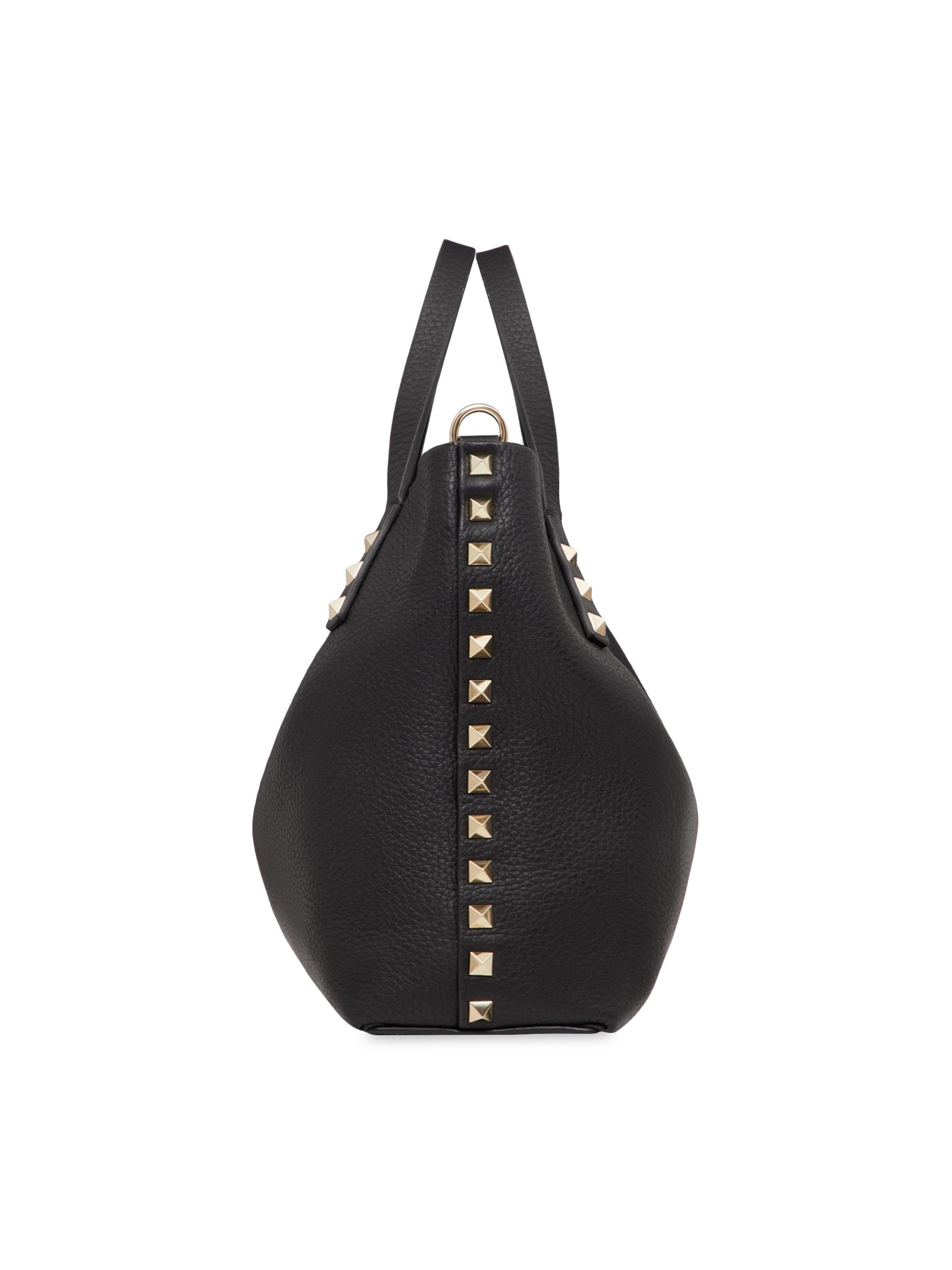 【未使用品箱付き】VALENTINO Black Rockstud　Bag Valentino Rockstud Shopping Bag, Black | Costco