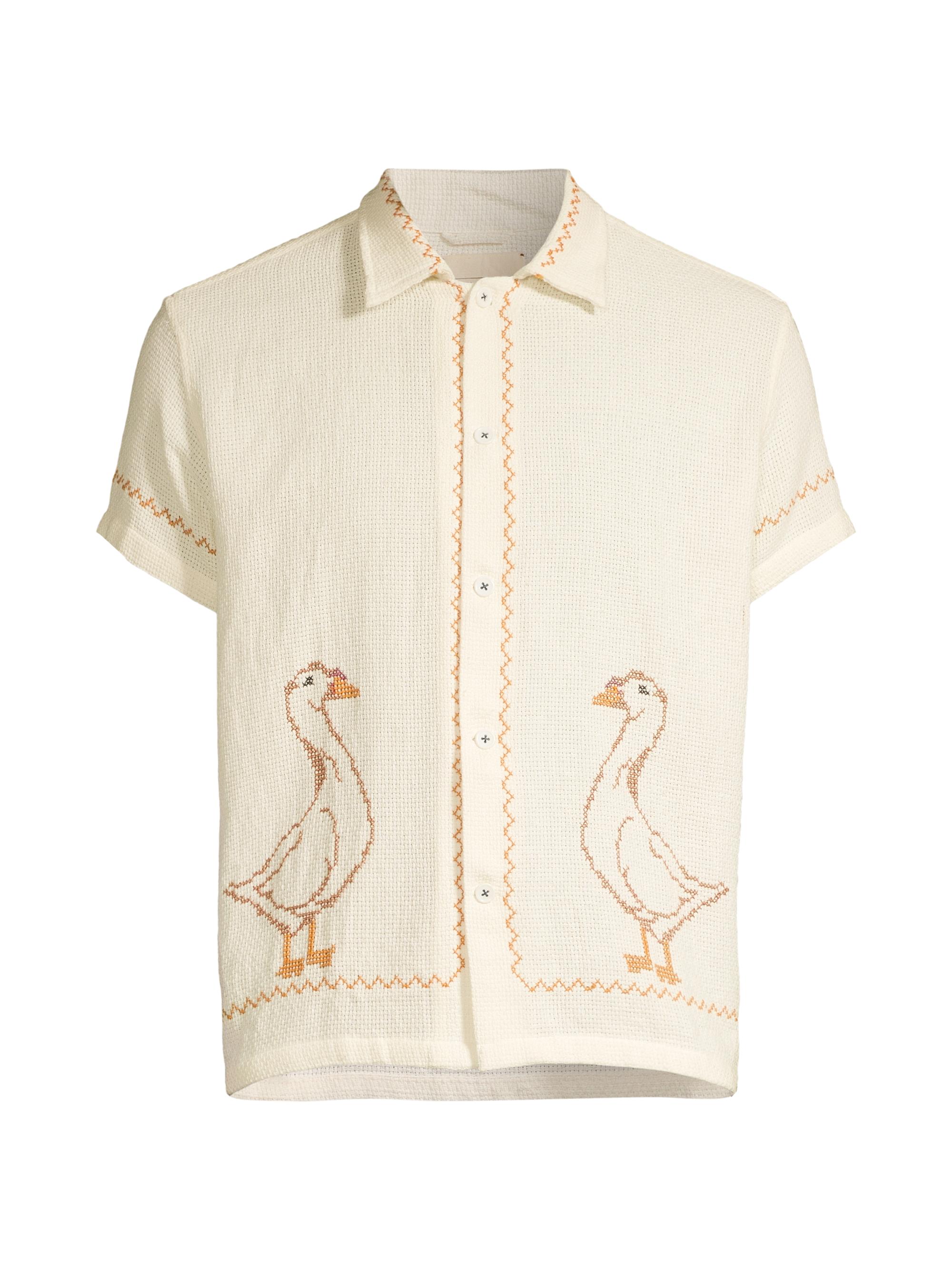 Harago Men's Craft Heritage Duck Button-Front Shirt