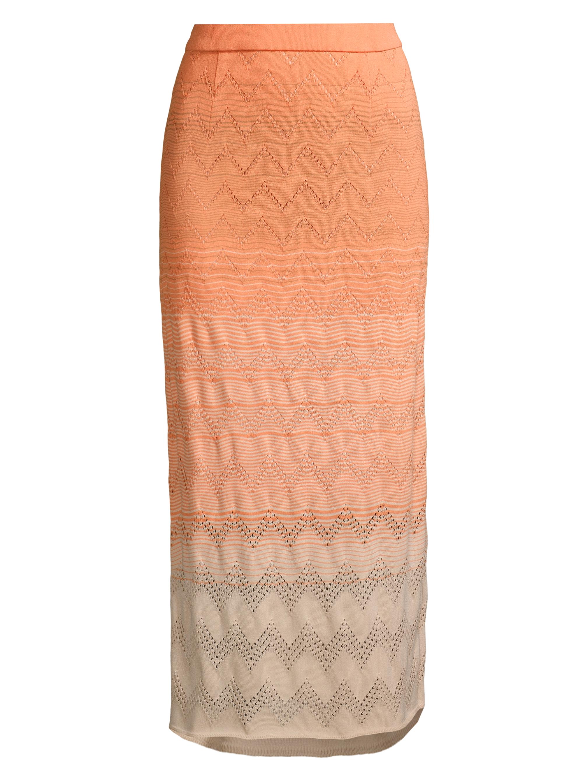 Misook Women's Ombré Pointelle Knit Midi-Skirt - Citrine Italian