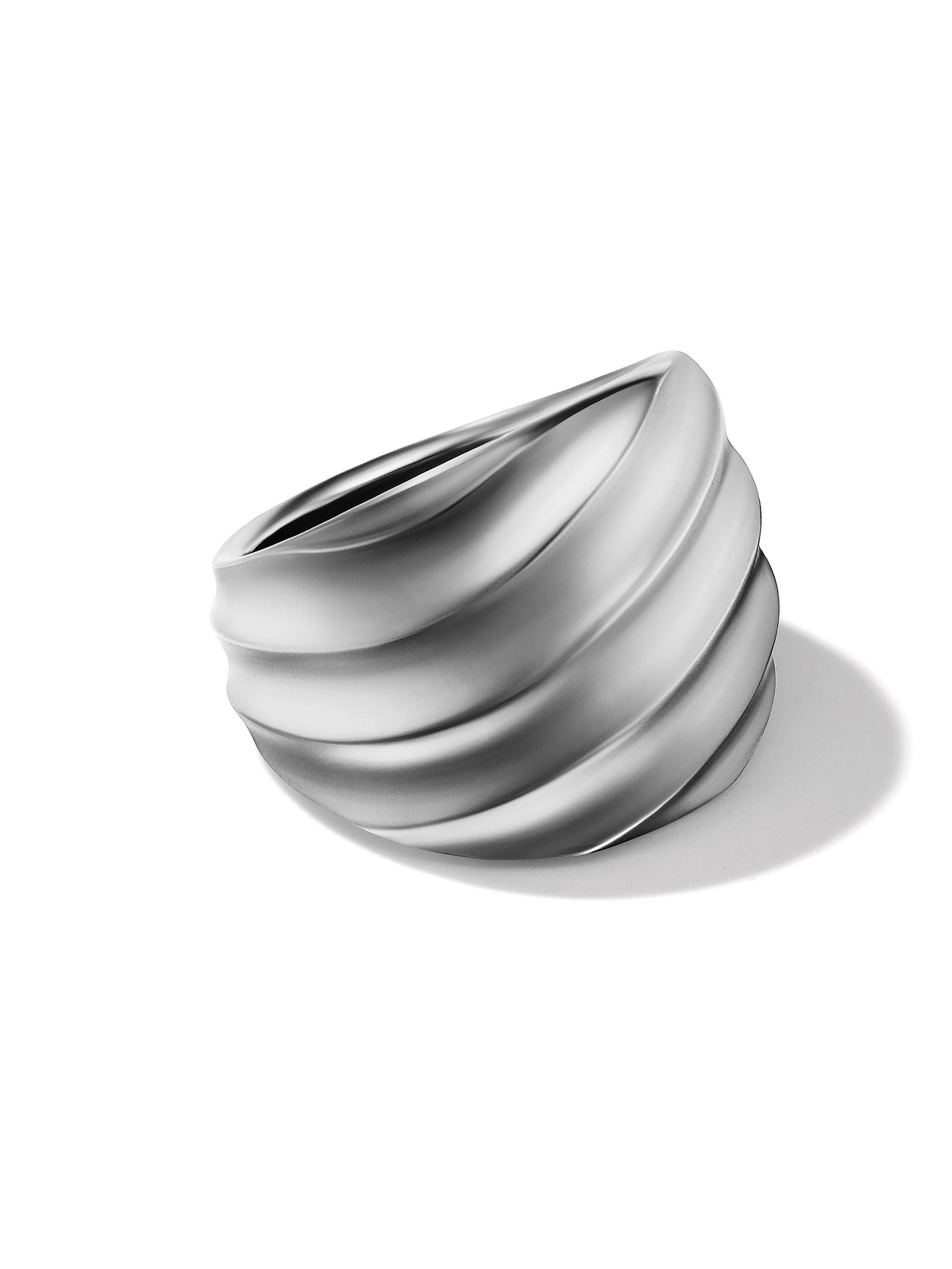 David Yurman Women's Cable Edge Saddle Ring In Sterling Silver - Silver