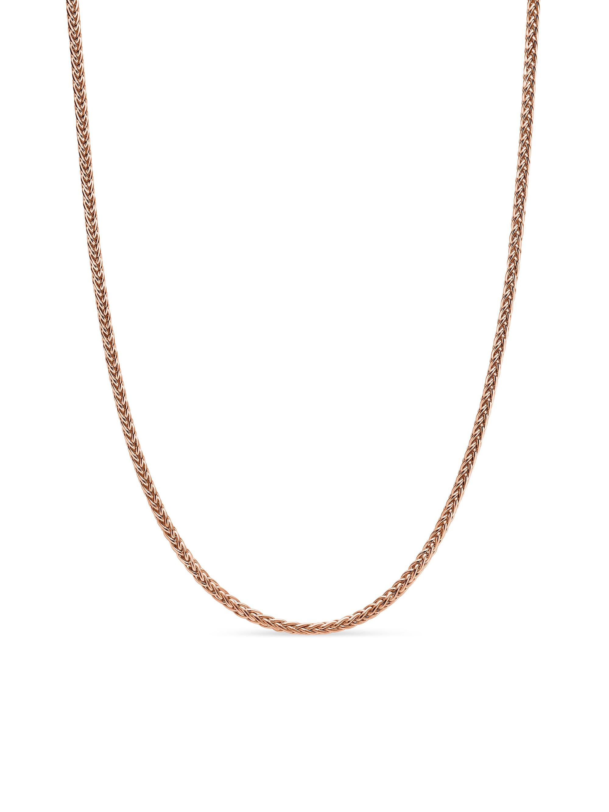 David Yurman Men's Wheat Chain Necklace in 18K Rose Gold - Rose Gold