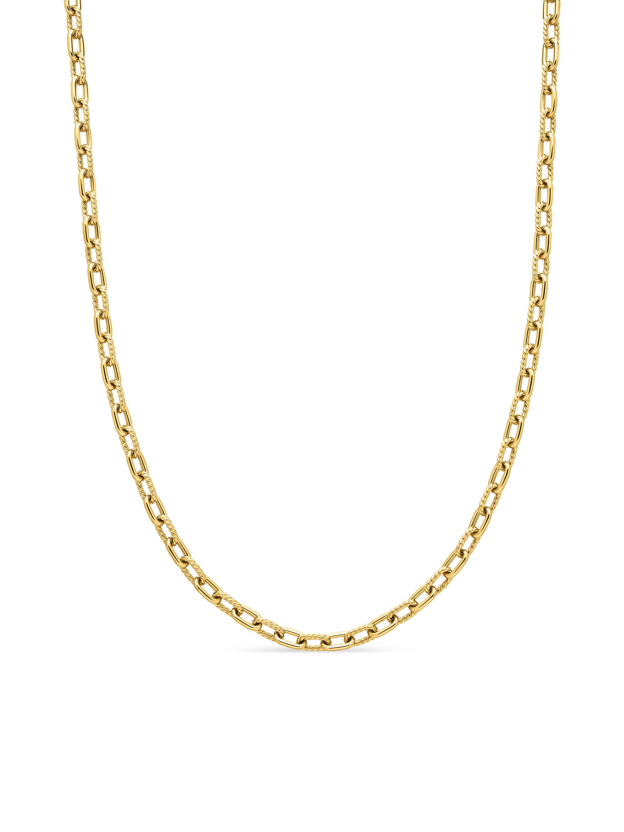 David Yurman Men's DY Madison Chain Necklace In 18K Yellow Gold, 6mm - Gold