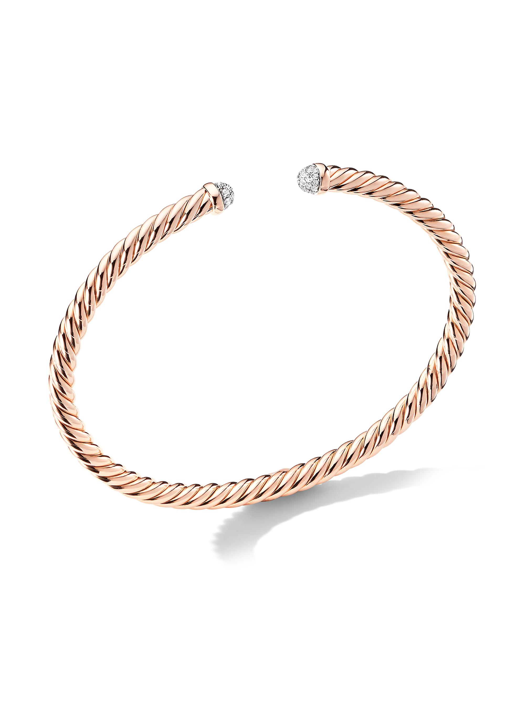 David Yurman Women's Cablespira Bracelet In 18K Rose Gold - Rose Gold