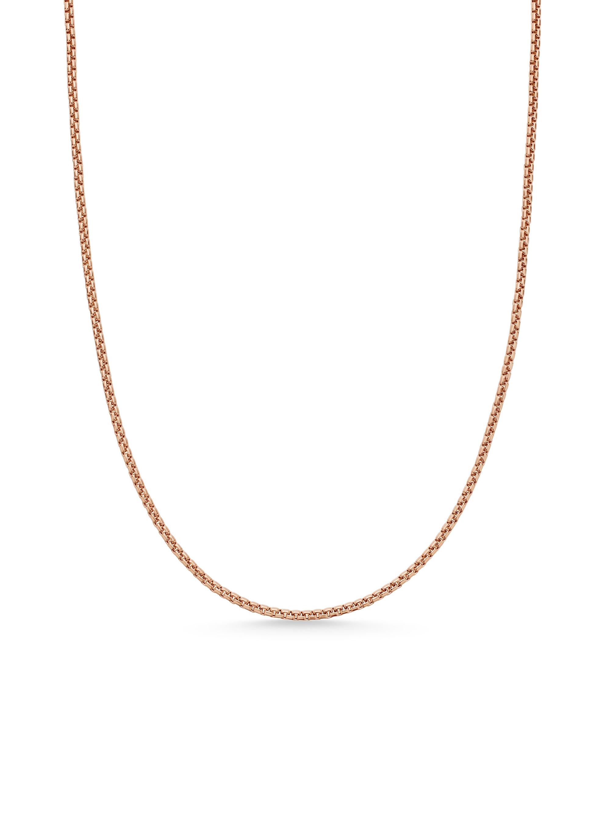 David Yurman Men's Box Chain Necklace in 18K Rose Gold, 1.7mm - Gold