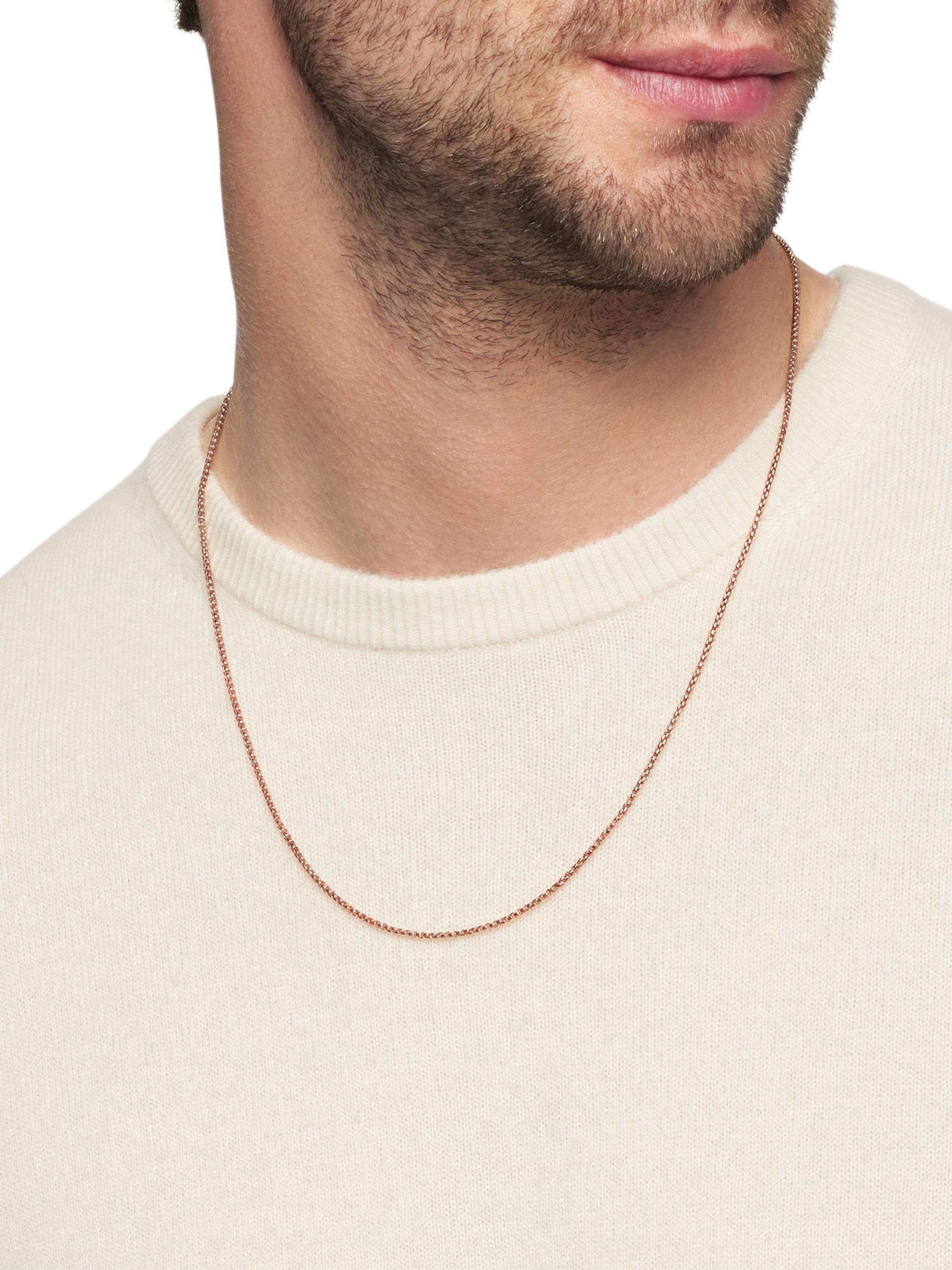 David Yurman Box Chain Necklace in 18K Rose Gold, 1.7mm | Saks