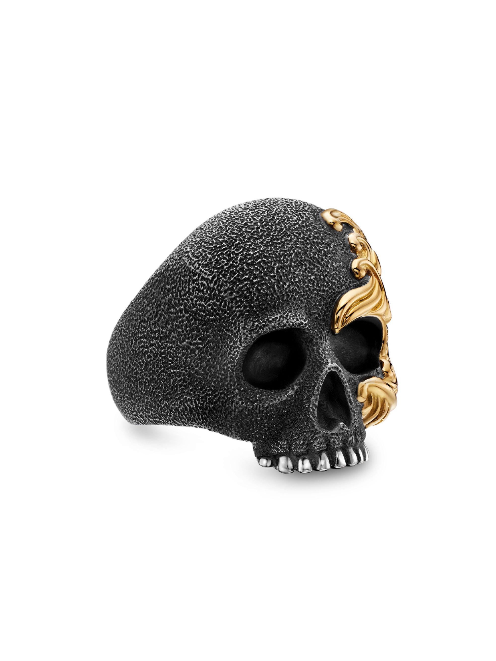 David Yurman Men's Waves Skull Ring In Sterling Silver - Silver