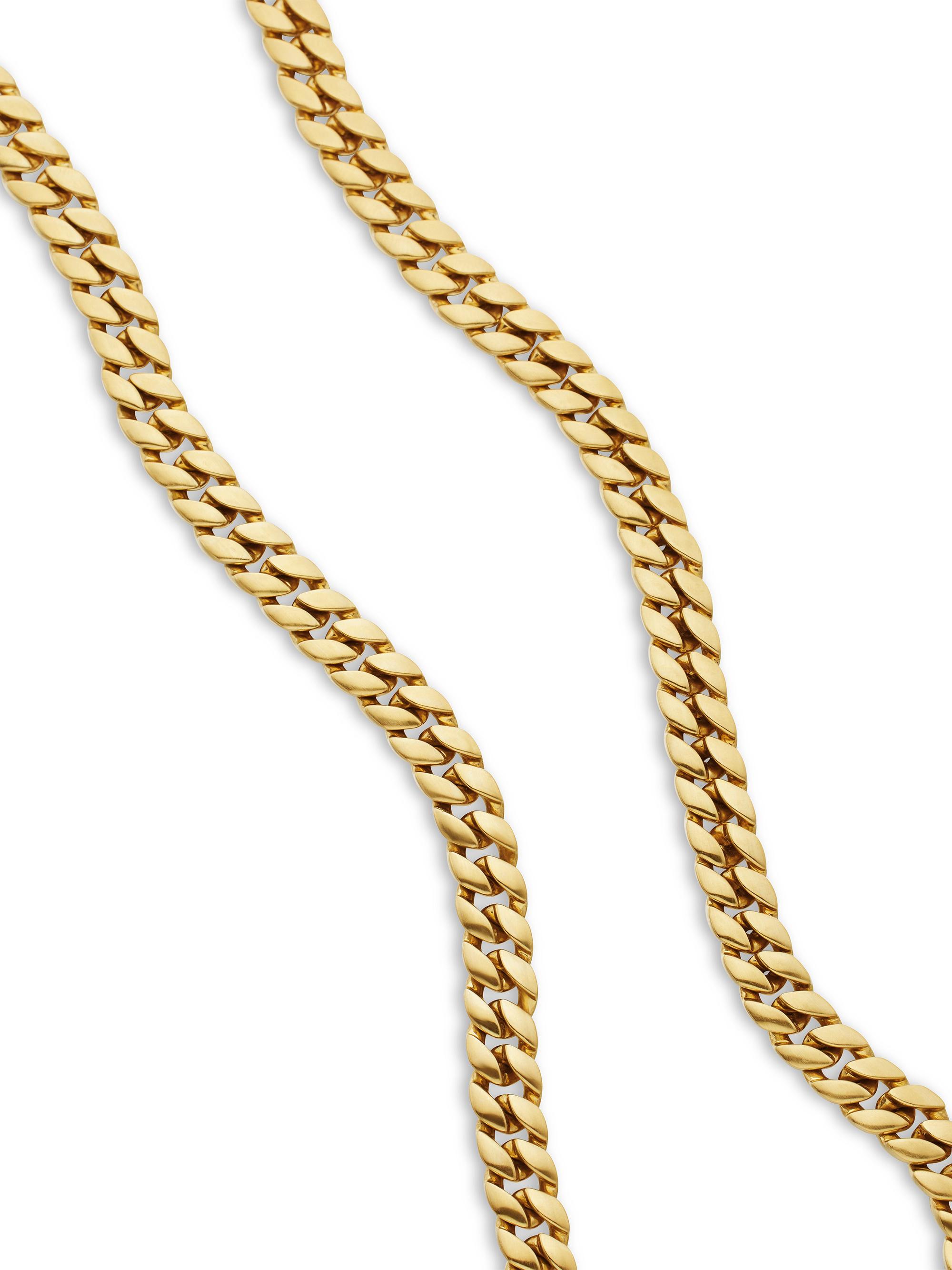 David Yurman Men's Curb Chain Necklace In 18K Yellow Gold, 8mm - Gold - detail view
