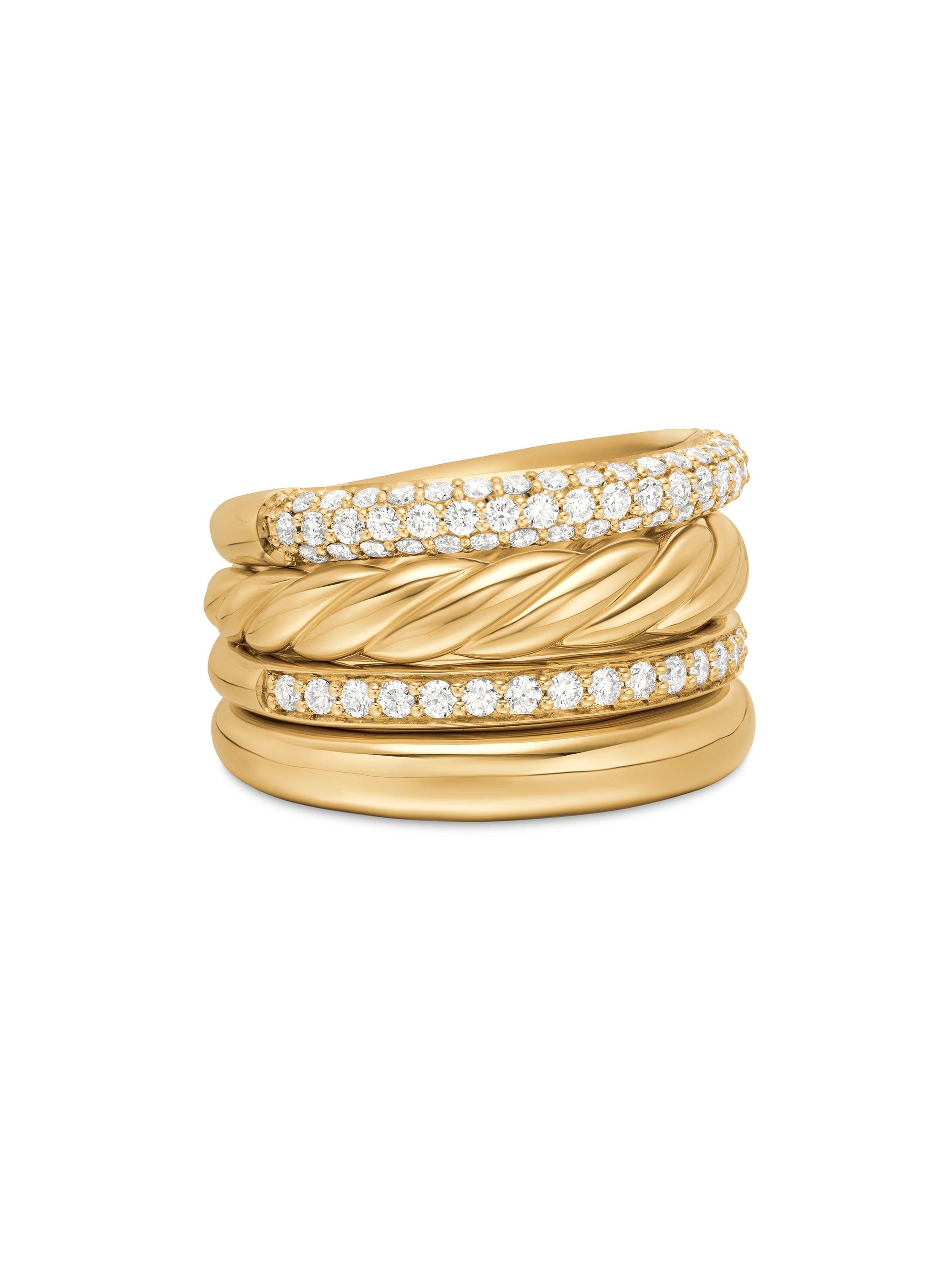 David Yurman Women's DY Mercer Multi Row Ring In 18K Yellow Gold - Gold