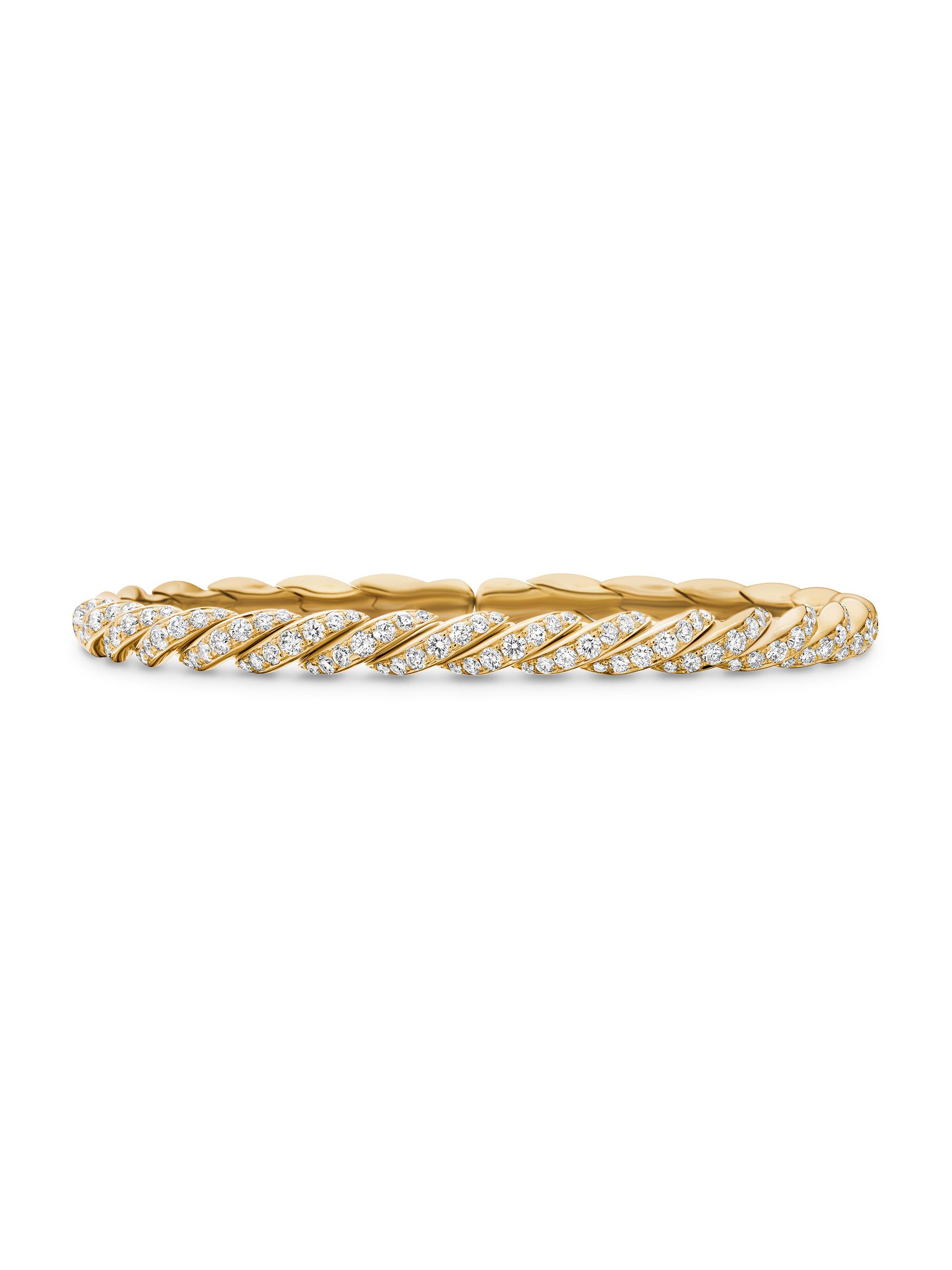 David Yurman Women's Pavéflex Bracelet In 18K Yellow Gold - Gold