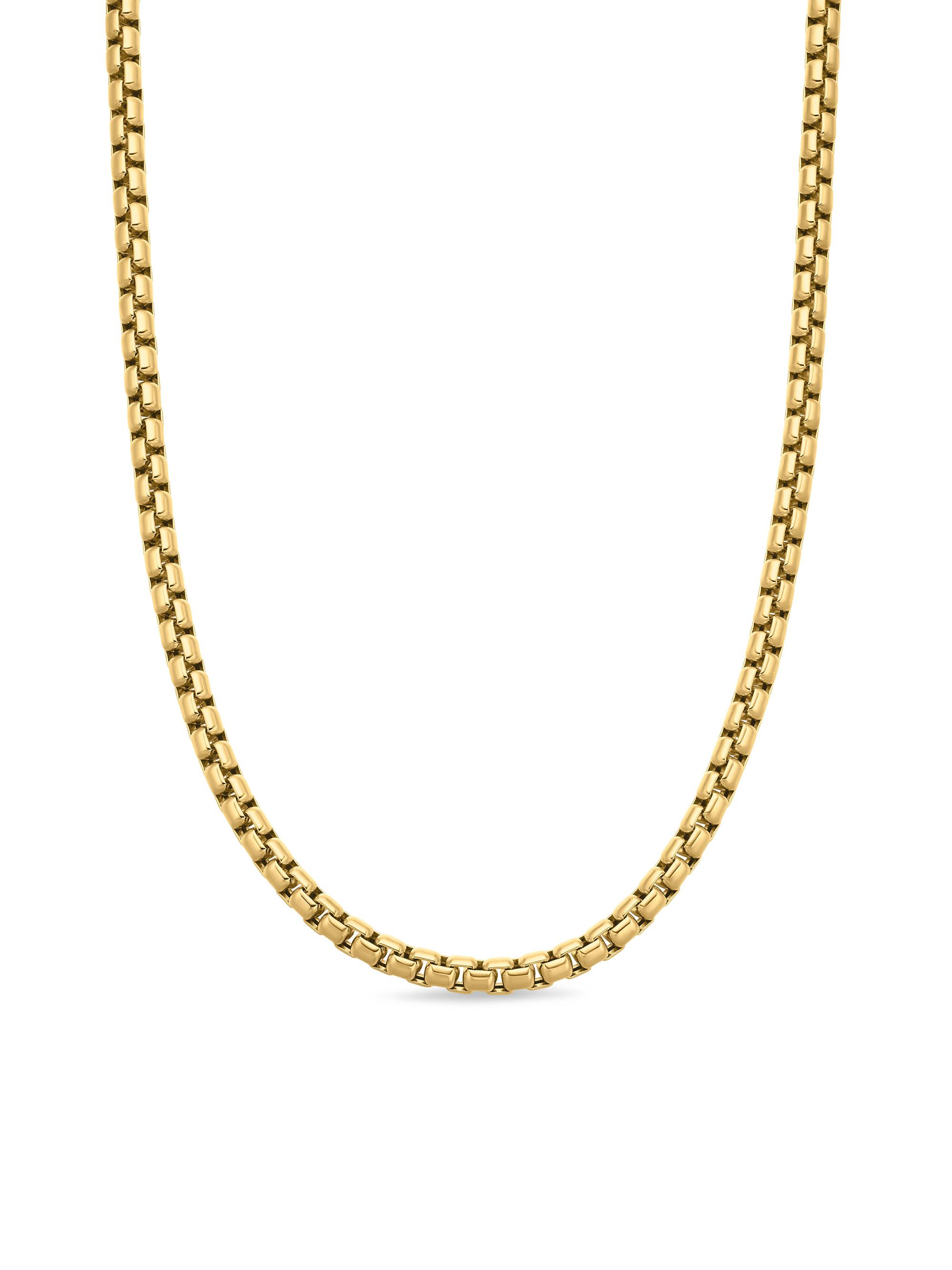 David Yurman Men's Box Chain Necklace In 18K Yellow Gold, 5mm - Gold