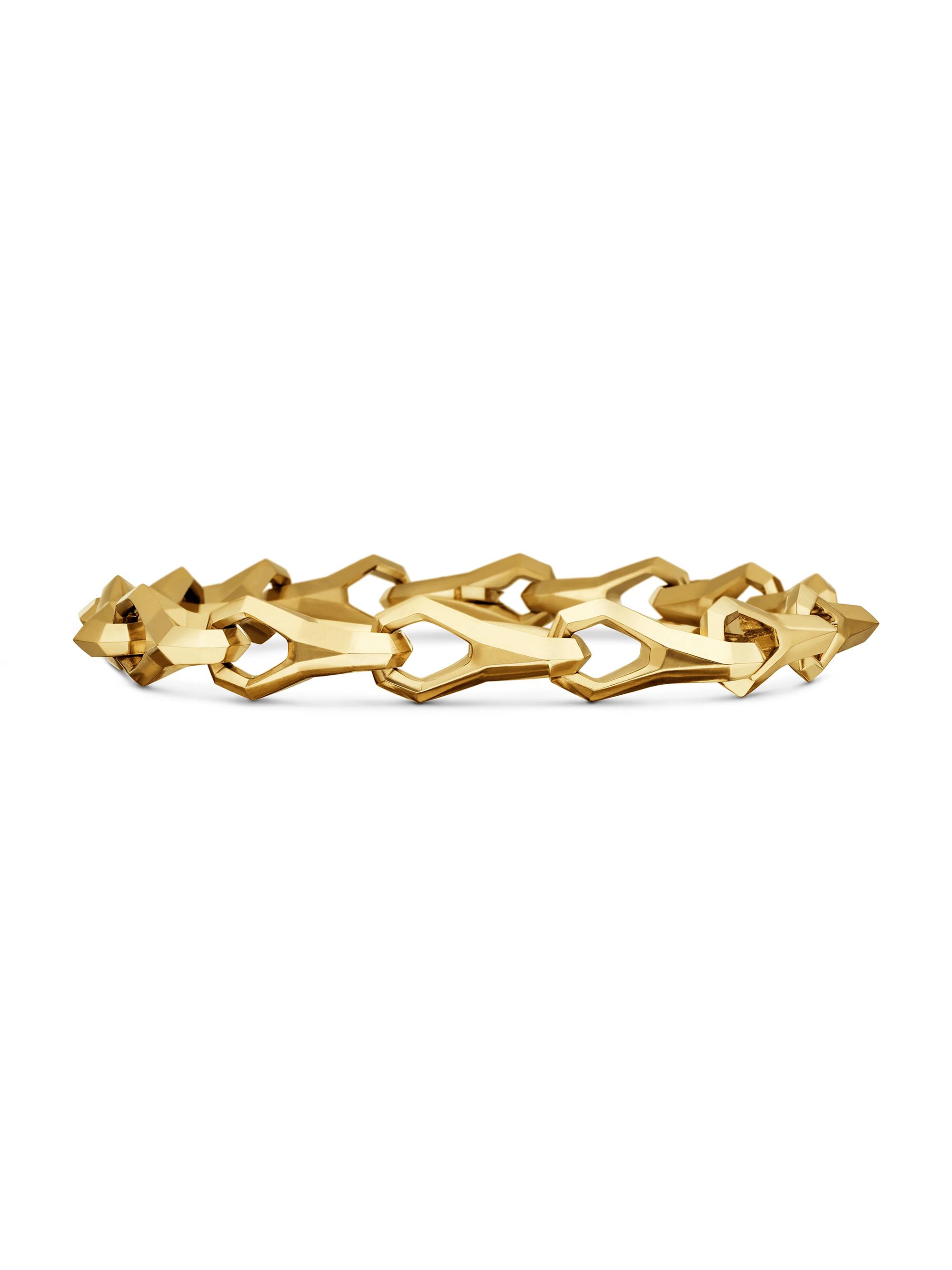 David Yurman Men's Faceted Link Bracelet In 18K Yellow Gold - Gold