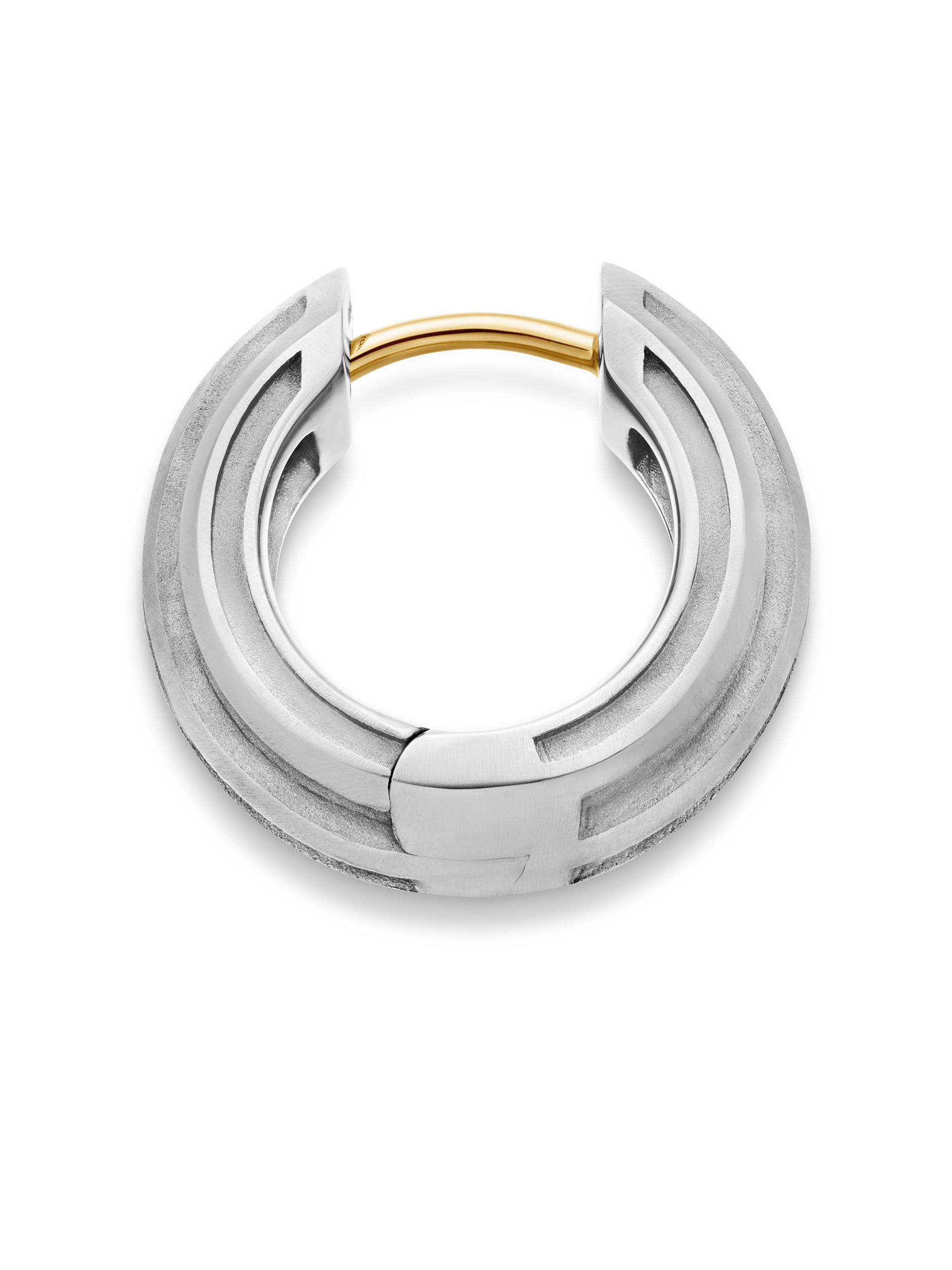 David Yurman Armory Hoop Earring in Sterling Silver | Saks Fifth