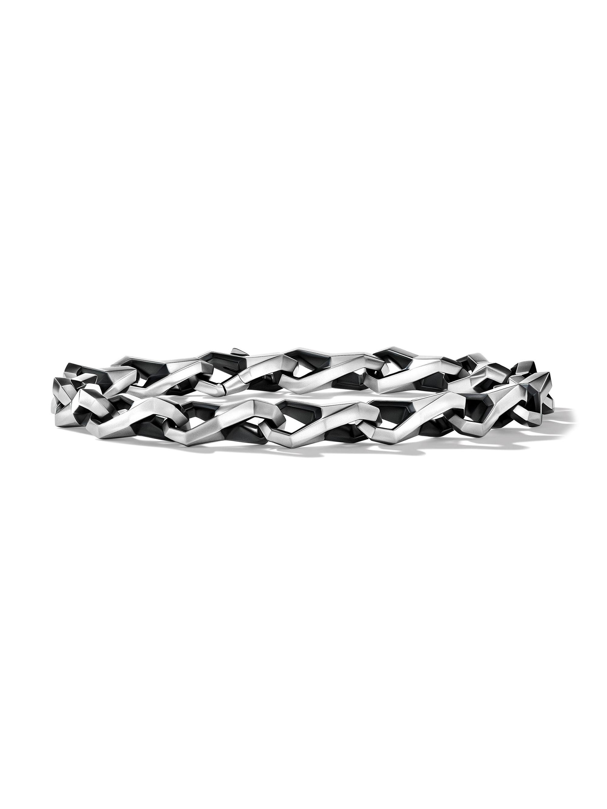 David Yurman Men's Faceted Link Bracelet In Sterling Silver - Silver