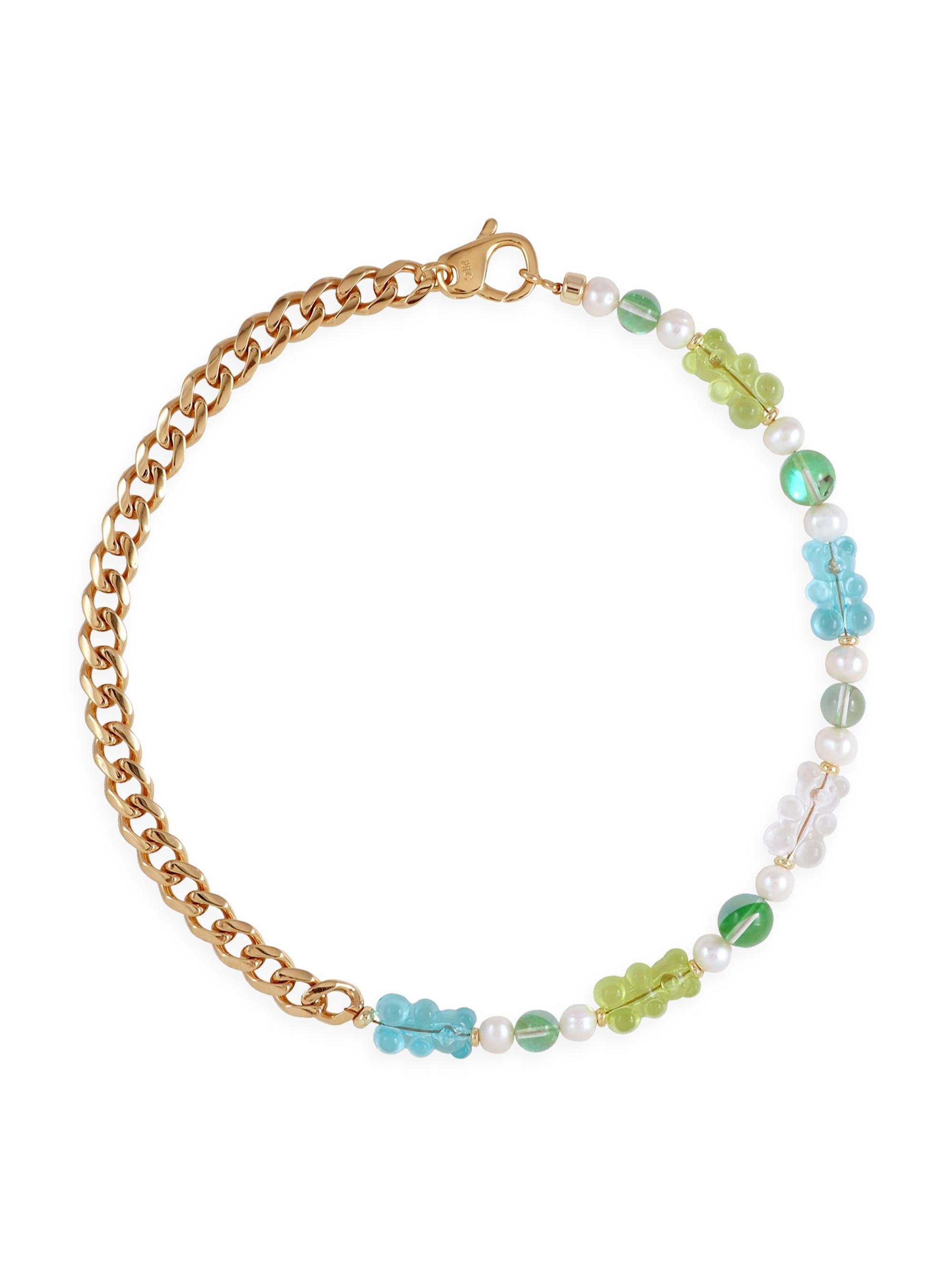 Martha Calvo Women's Teddy 14K Gold-Plated, Freshwater Pearl & Acrylic Bead Necklace - Gold