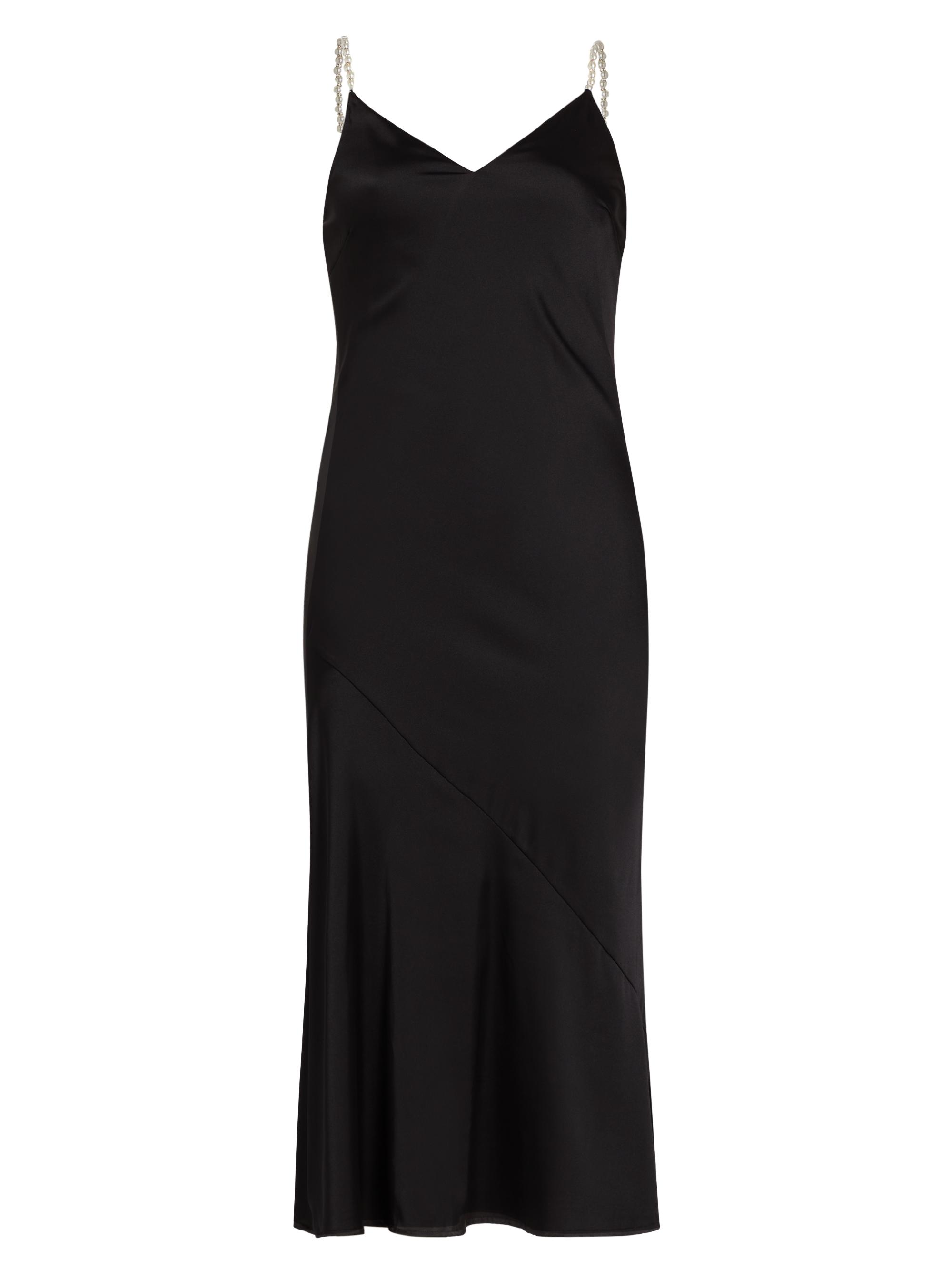 Generation Love Women's Anastasia Imitation-Pearl Strap Midi-Dress - Black