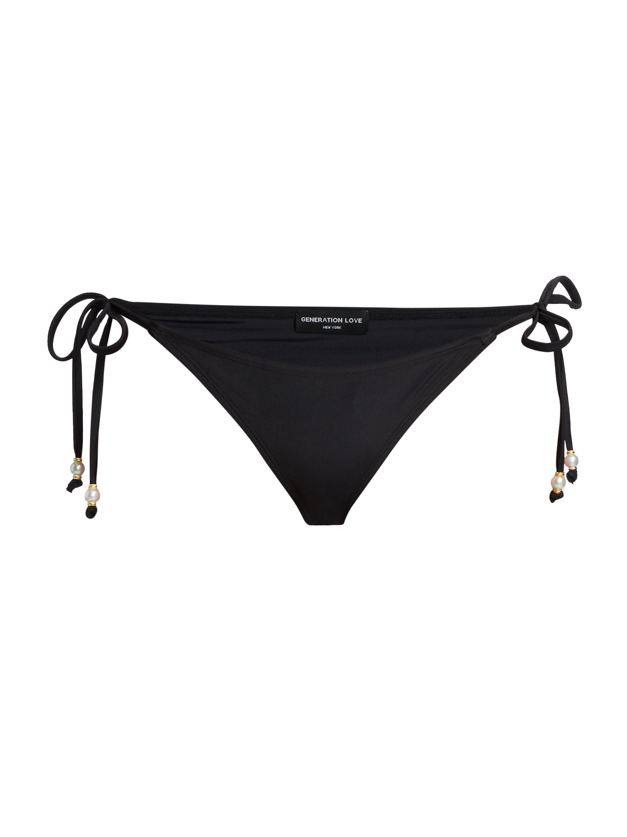 Generation Love Women's Suvi Pearl Triangle Bikini Bottom - Black