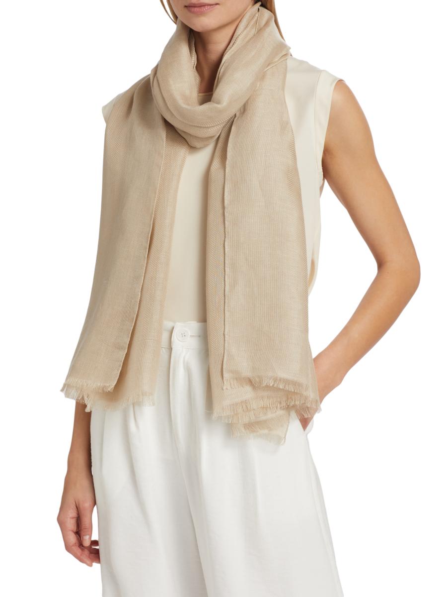Loro Piana Herringbone Linen-Silk Stole | Saks Fifth Avenue
