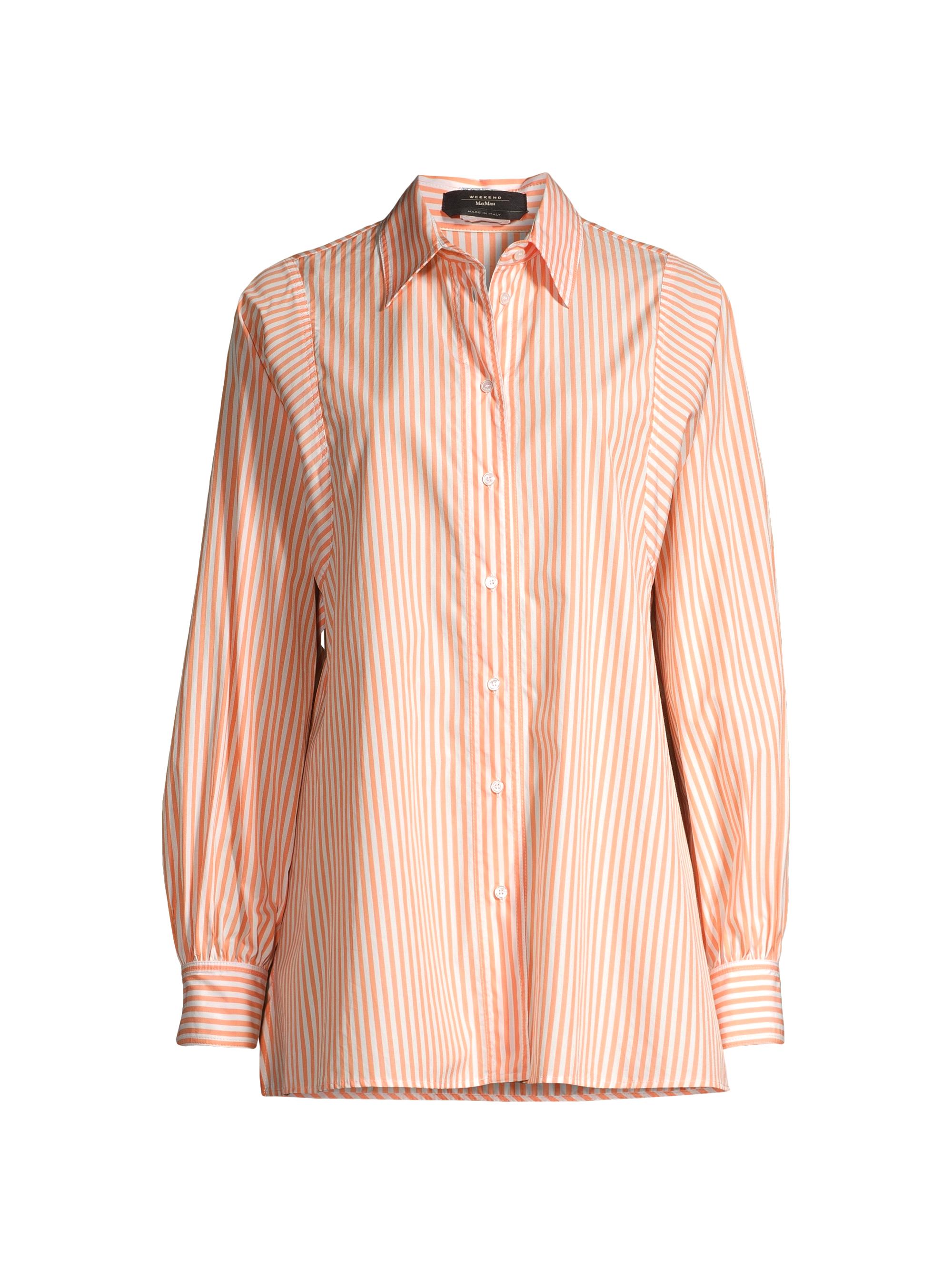 Weekend Max Mara Women's Fufy Striped Button-Up Shirt - Orange