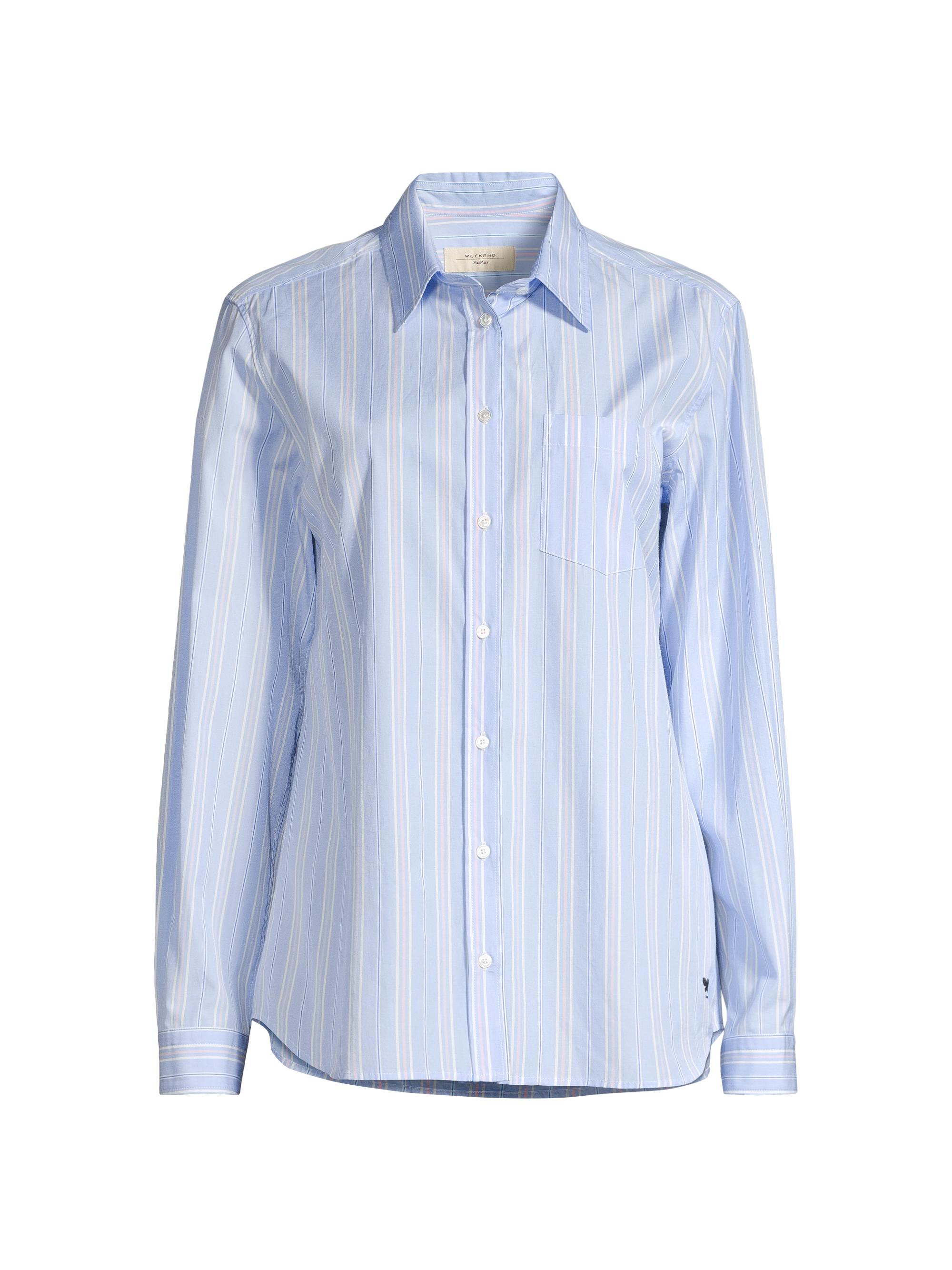 Weekend Max Mara Women's Bahamas Striped Button-Front Shirt - Sky Blue