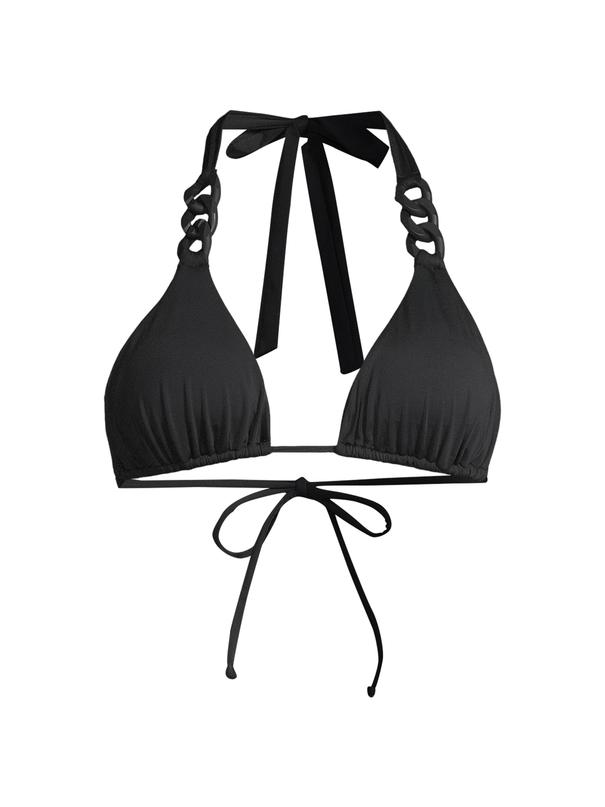 Lenny Niemeyer Swim Women's Chain Halter Bikini Top - Black