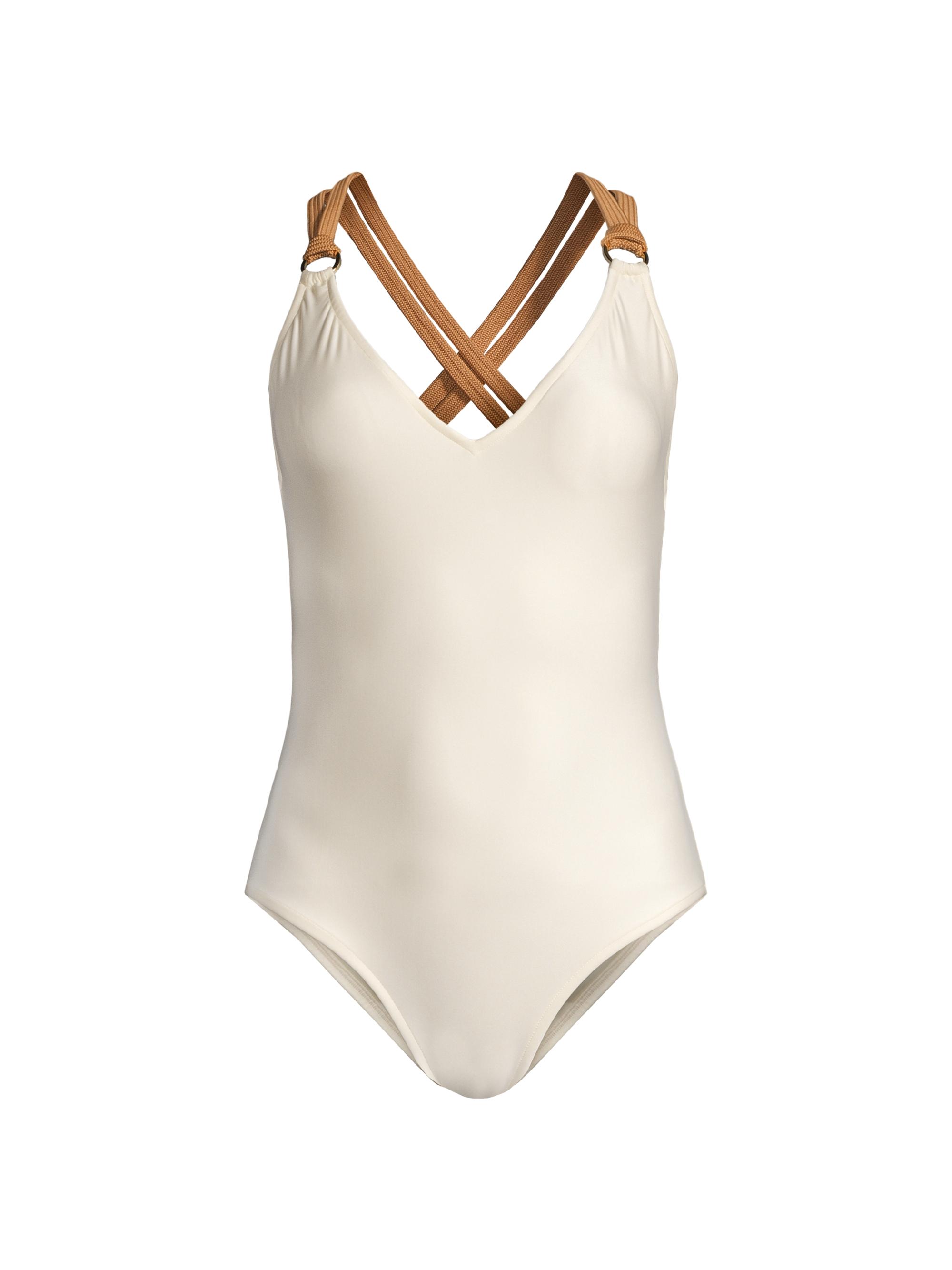 Lenny Niemeyer Swim Women's Rope V-neck One-Piece Swimsuit - Off White