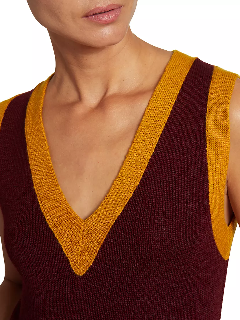 Shop Dries Van Noten Tigris Wool-Blend Sweater Vest | Saks Fifth 