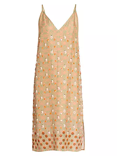 Dantary Paillette-Embellished Silk Midi-Dress
