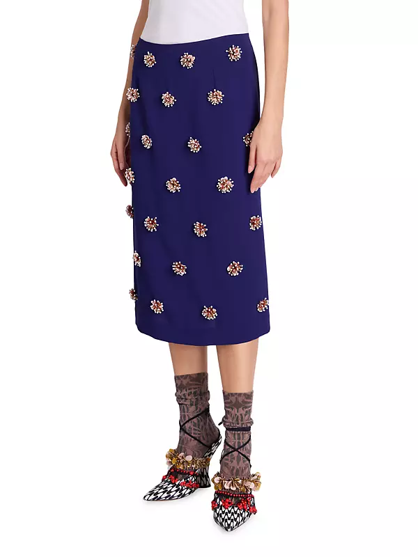 Salby Paillette-Embellished Midi-Skirt