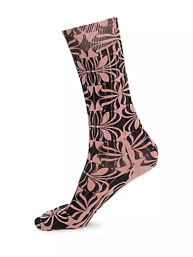 Abstract Floral Toe Socks