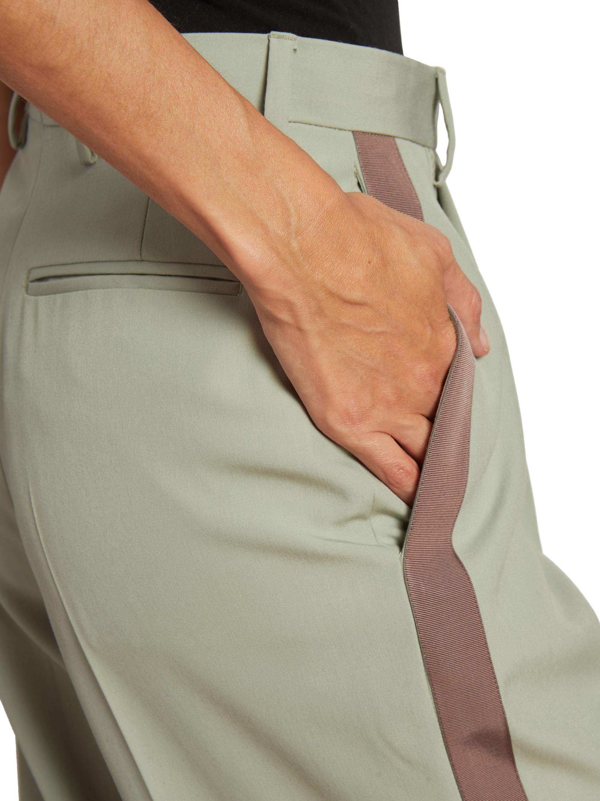 Dries Van Noten Cotton-Blend Tuxedo Pants | Saks Fifth Avenue