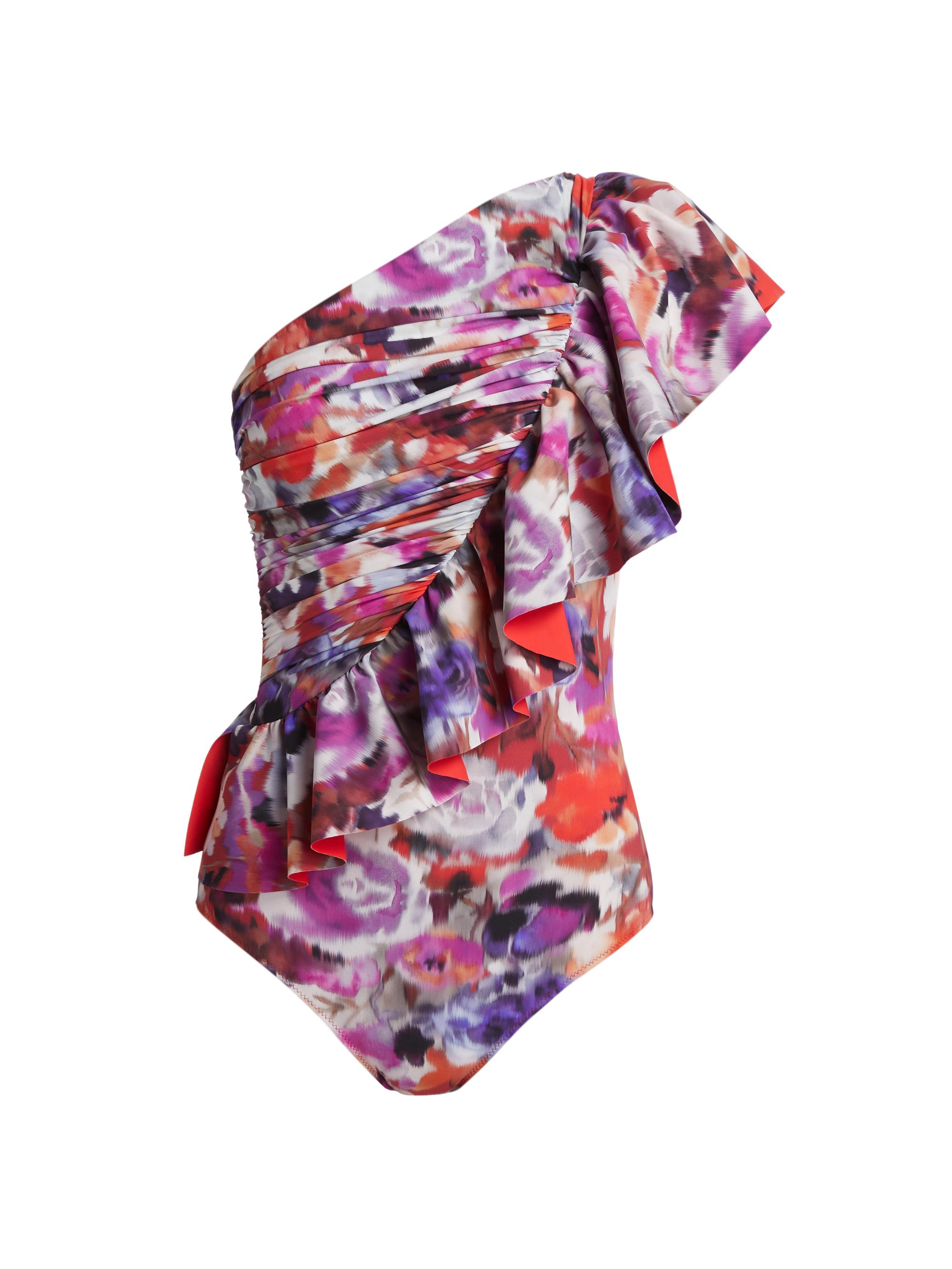 Chiara Boni La Petite Robe Women's Floral Ruffled One-Piece Swimsuit - Summer Splash