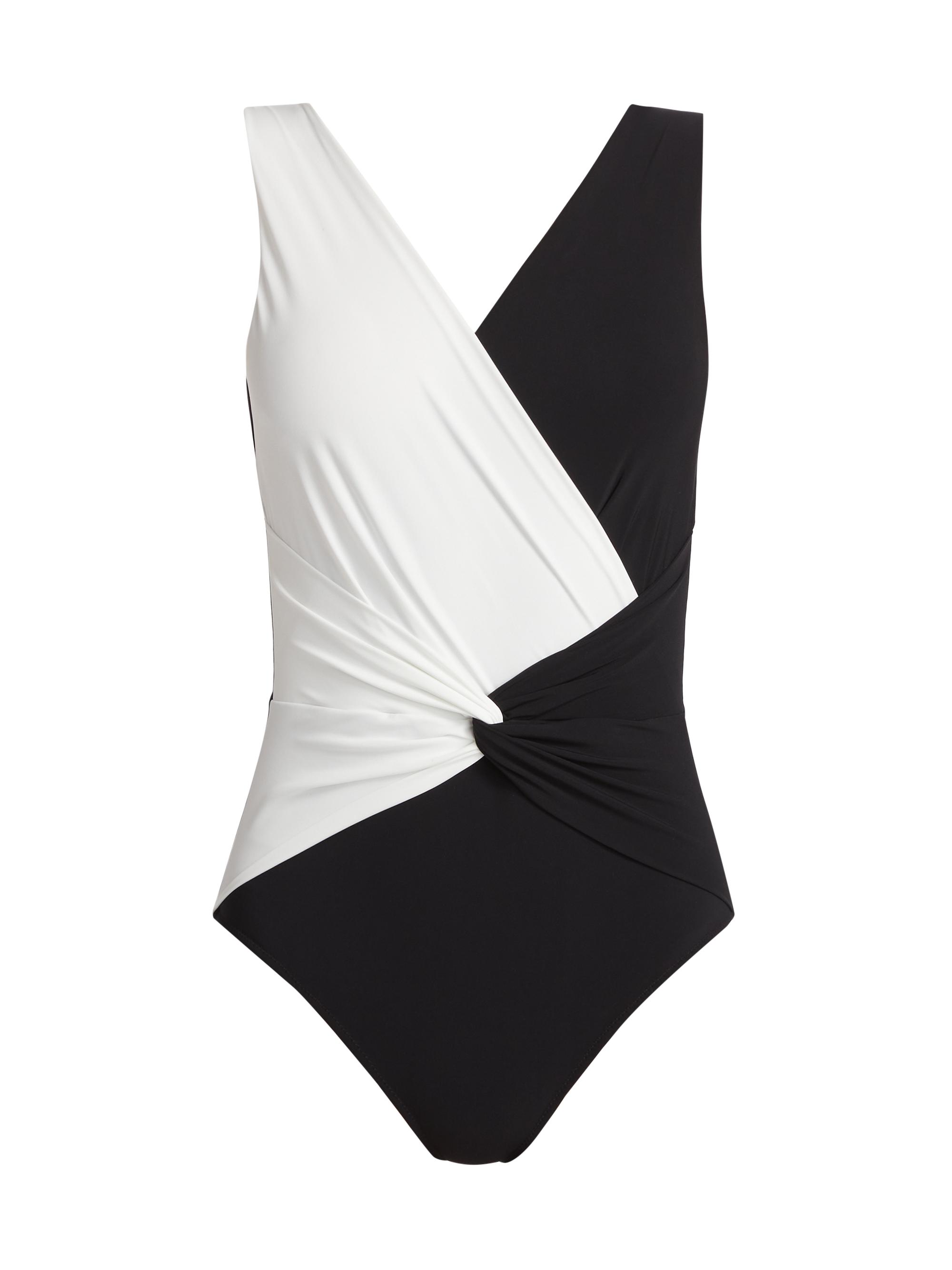 Chiara Boni La Petite Robe Women's Classic Filly Colorblocked One-Piece Swimsuit - Black White