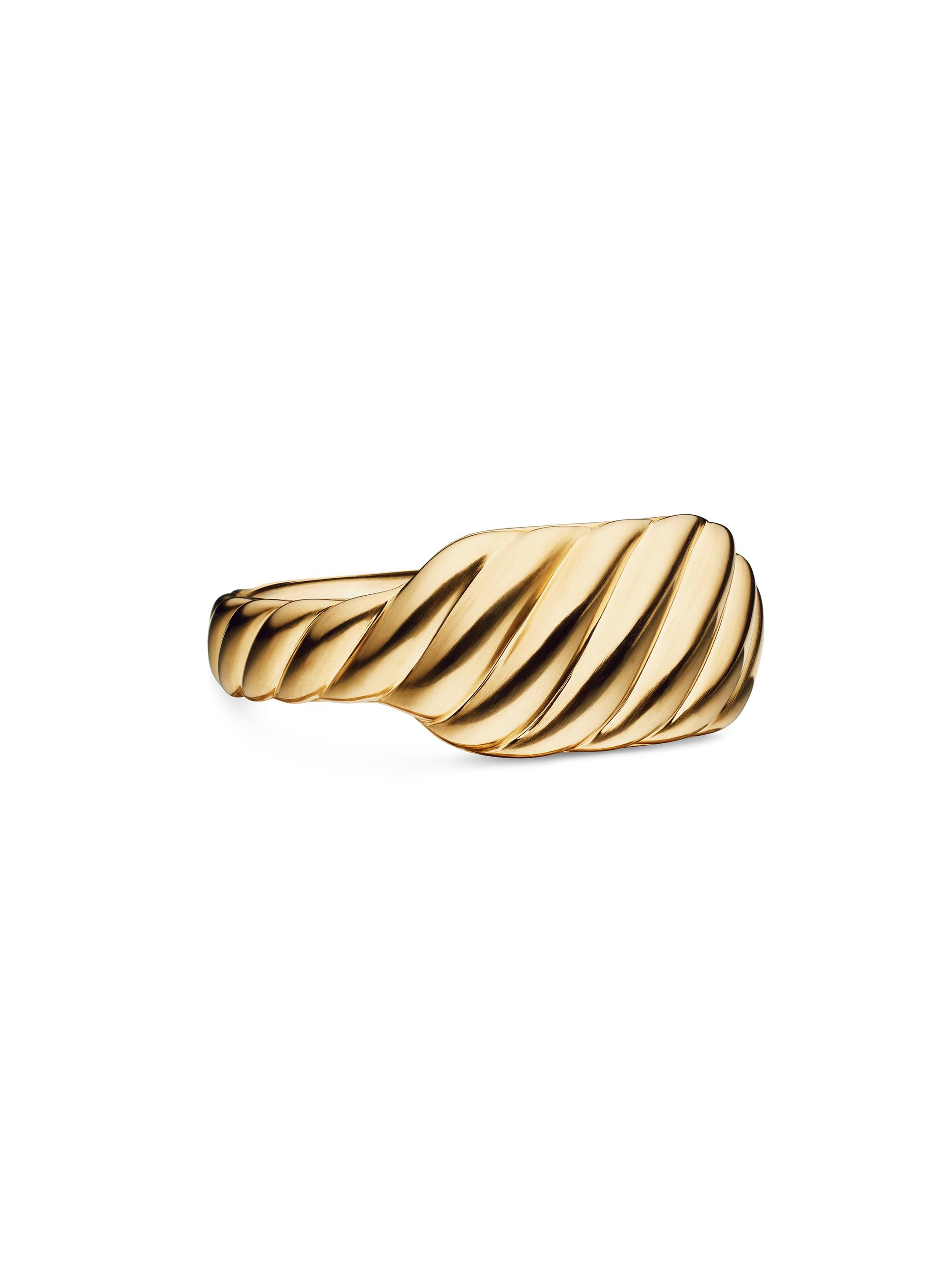 David Yurman Women's Sculpted Cable Contour Ring In 1K Yellow Gold - Gold