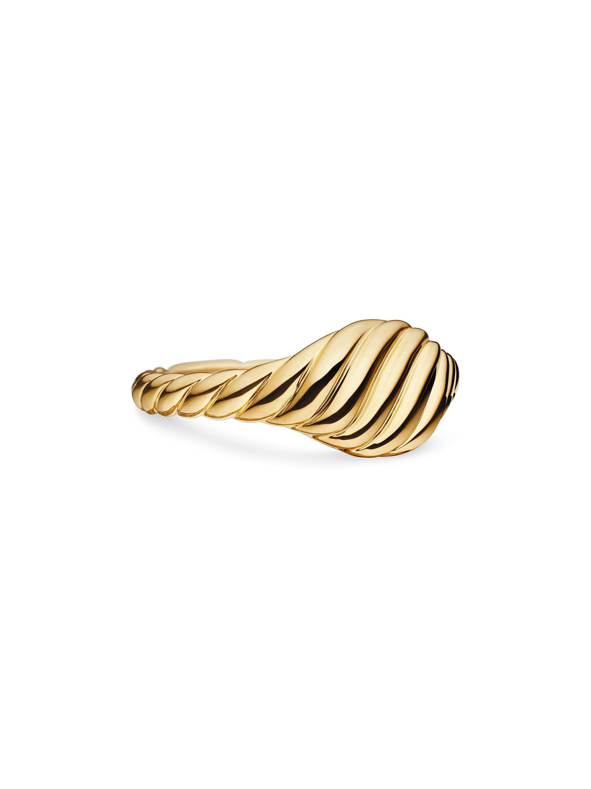 David Yurman Sculpted Cable Micro Pinky Ring In 18K Yellow Gold