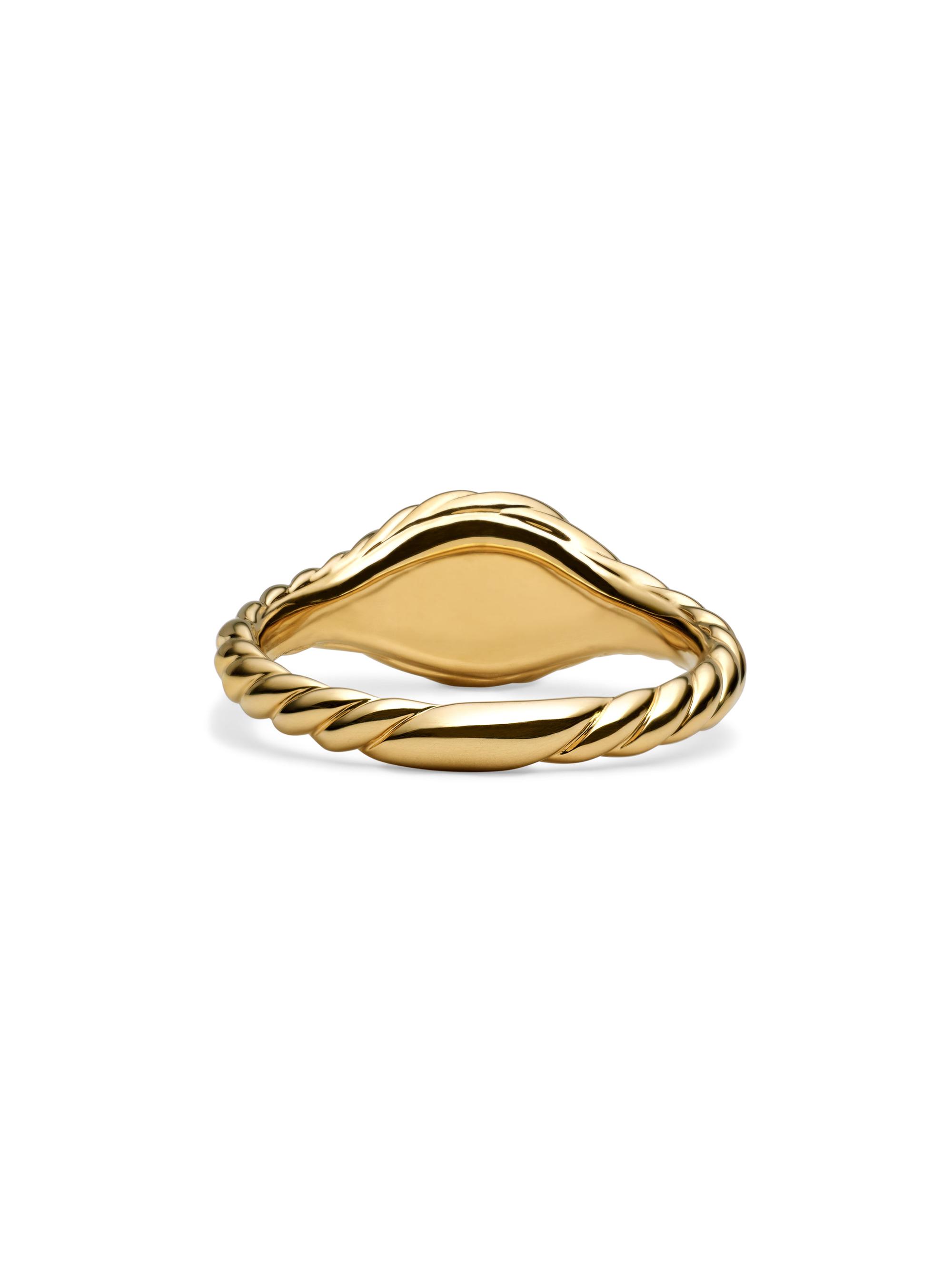 David Yurman Sculpted Cable Micro Pinky Ring In 18K Yellow Gold
