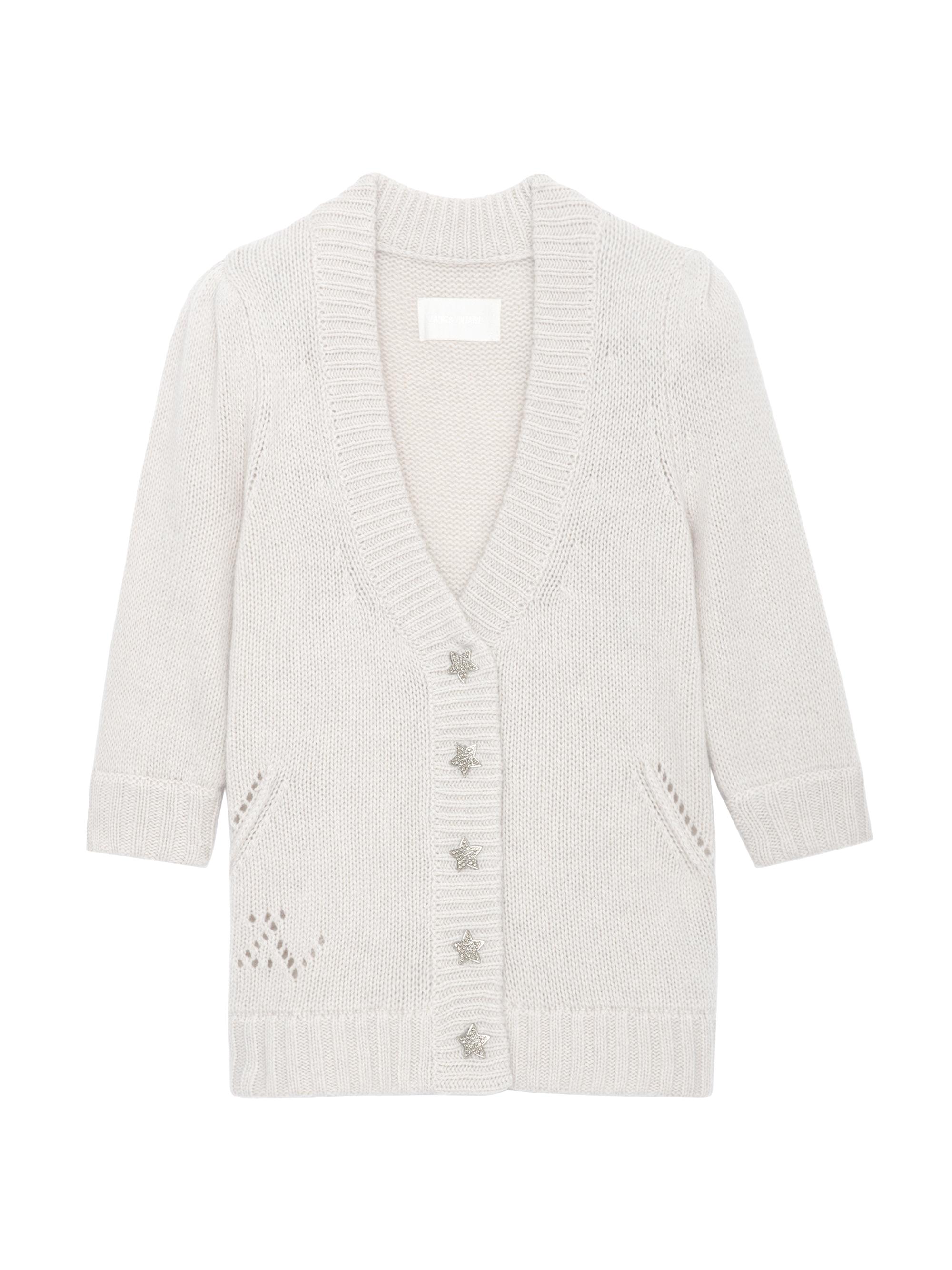 Zadig & Voltaire Women's Cashmere Star-Button Cardigan - Ecru