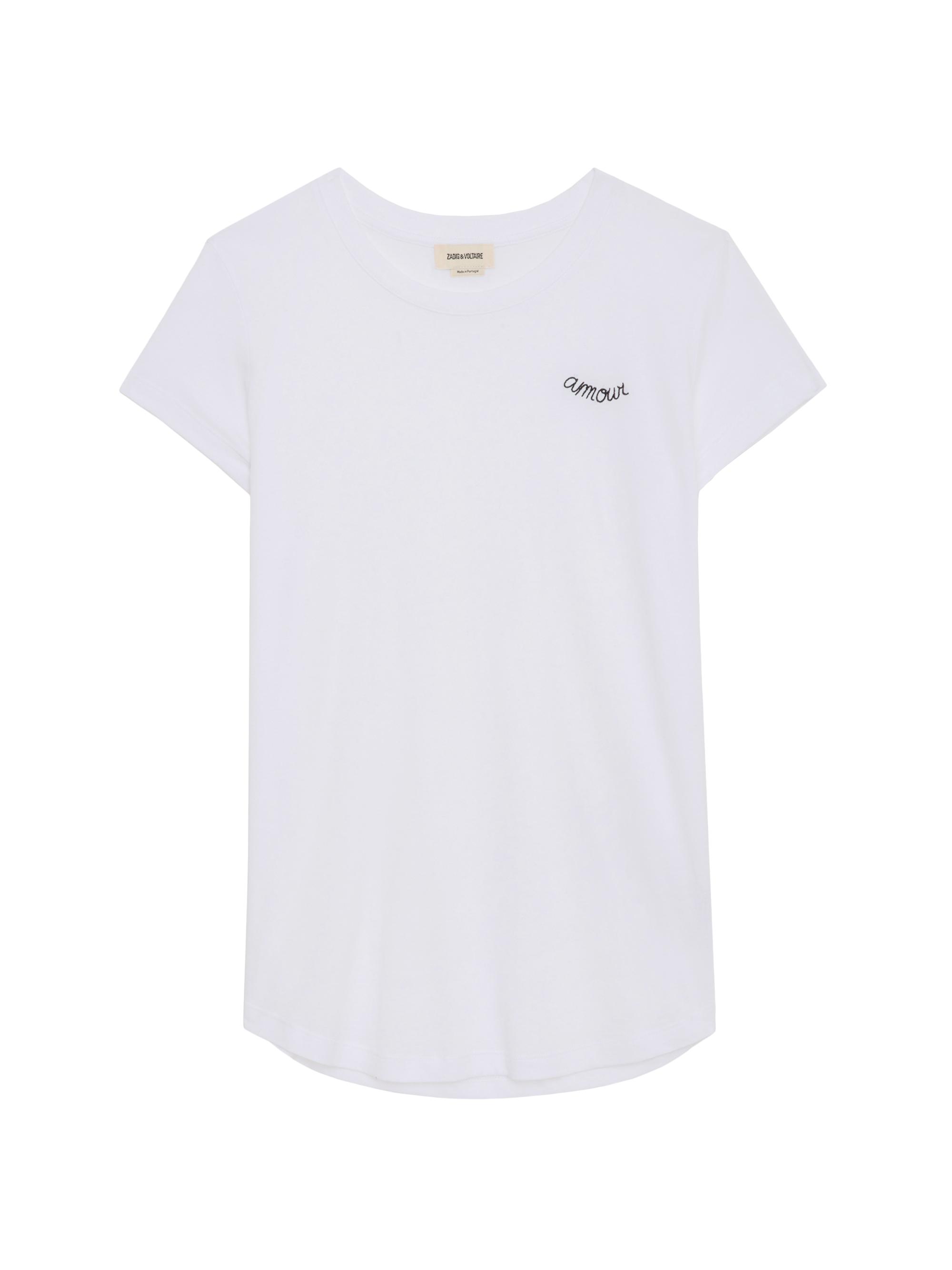Zadig & Voltaire Women's Amour Short-Sleeve Cotton T-Shirt - Blanc