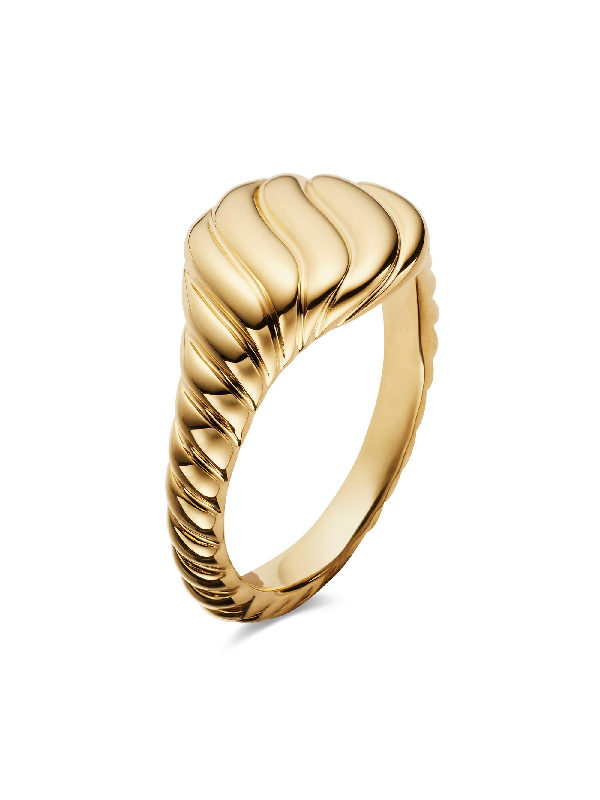 David Yurman Sculpted Cable Pinky Ring In 18K Yellow Gold Saks