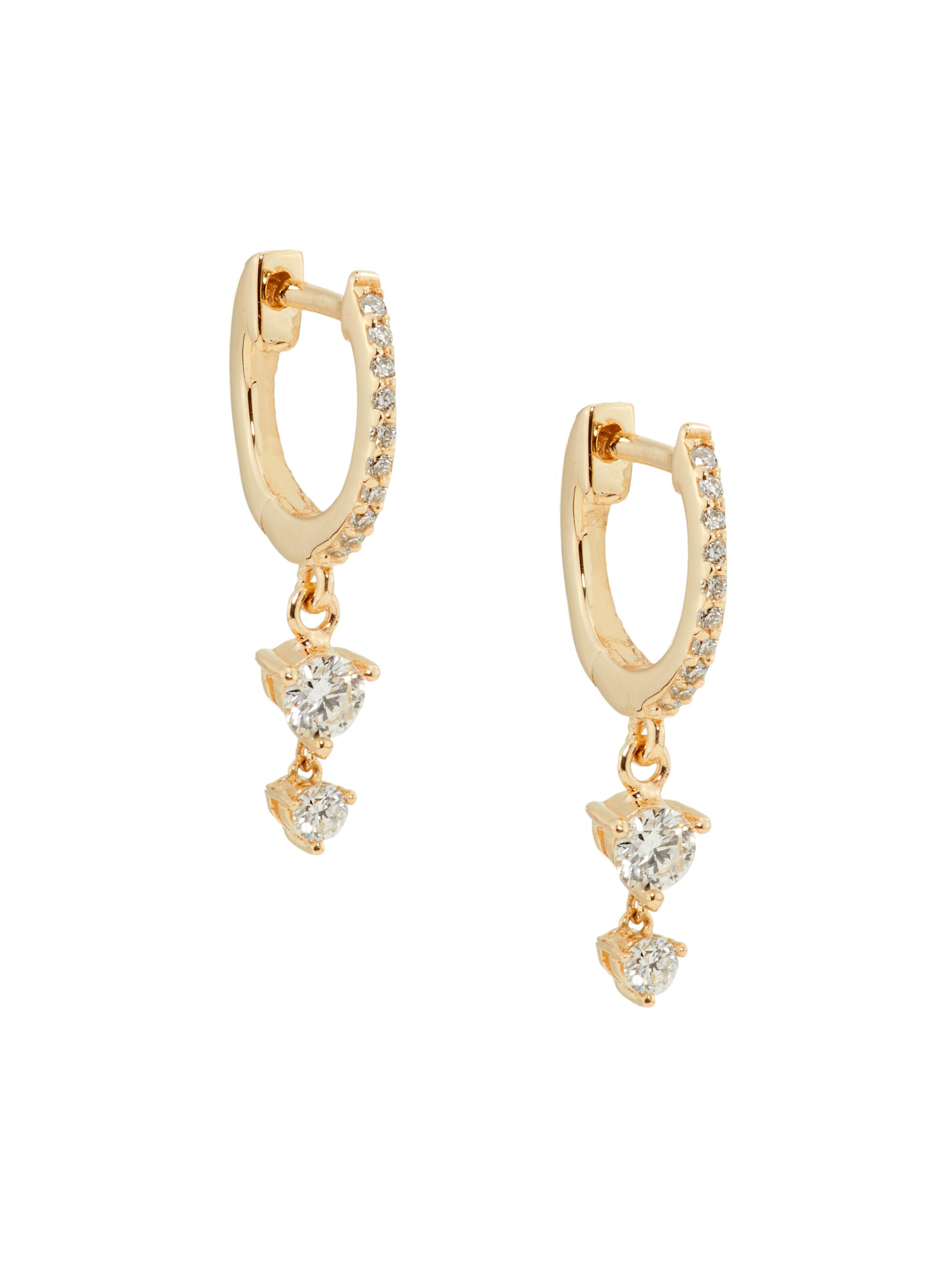 Saks Fifth Avenue Collection Women's 14K Yellow Gold & 0.30 TCW Diamond Drop Earrings - Yellow Gold
