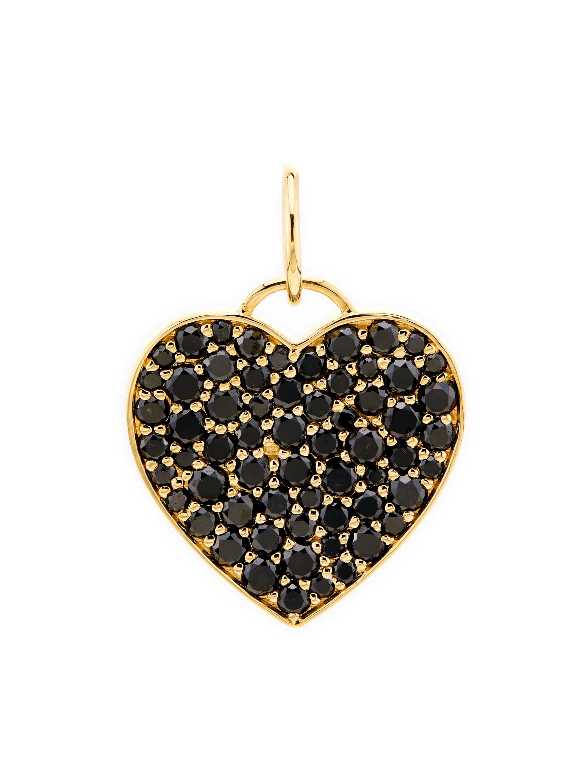 Saks Fifth Avenue Collection Women's 14K Yellow Gold & Black Diamond Heart Pendant - Yellow Gold