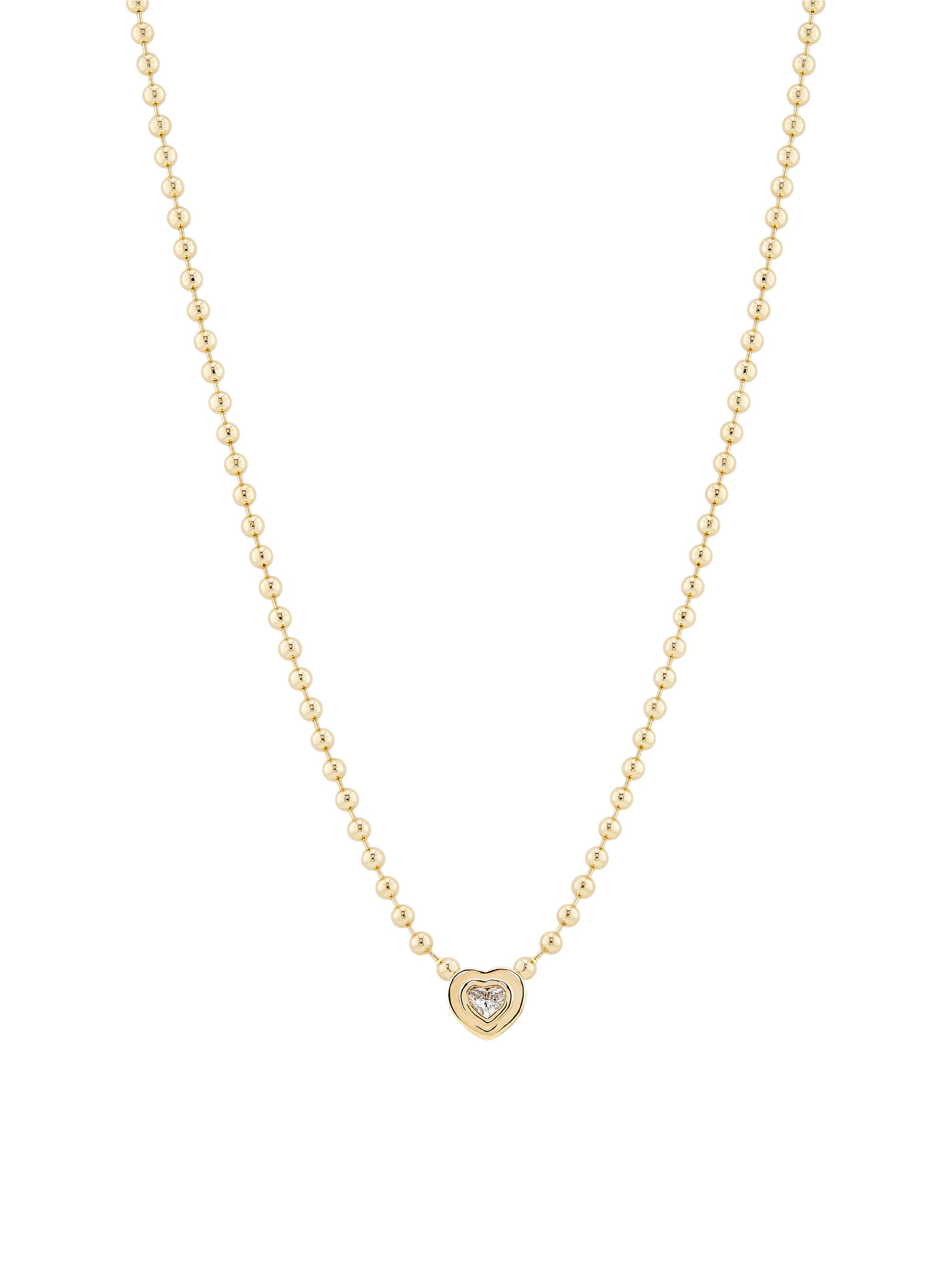 Saks Fifth Avenue Collection Women's 14K Yellow Gold & 0.19 TCW Diamond Heart Pendant Necklace - Yellow Gold