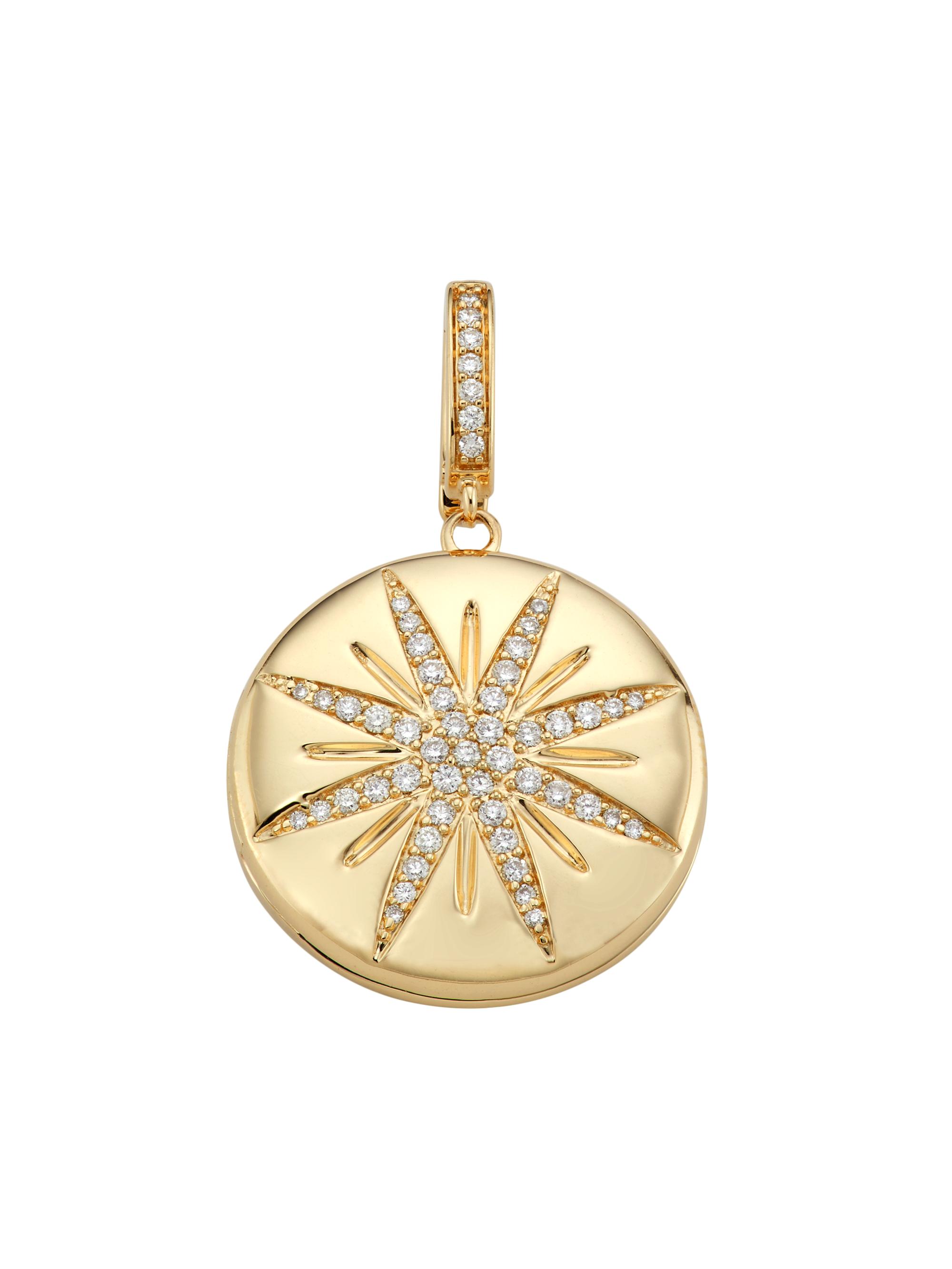 Saks Fifth Avenue Collection Women's 14K Yellow Gold & 0.29 TCW Diamond Starburst Locket - Yellow Gold