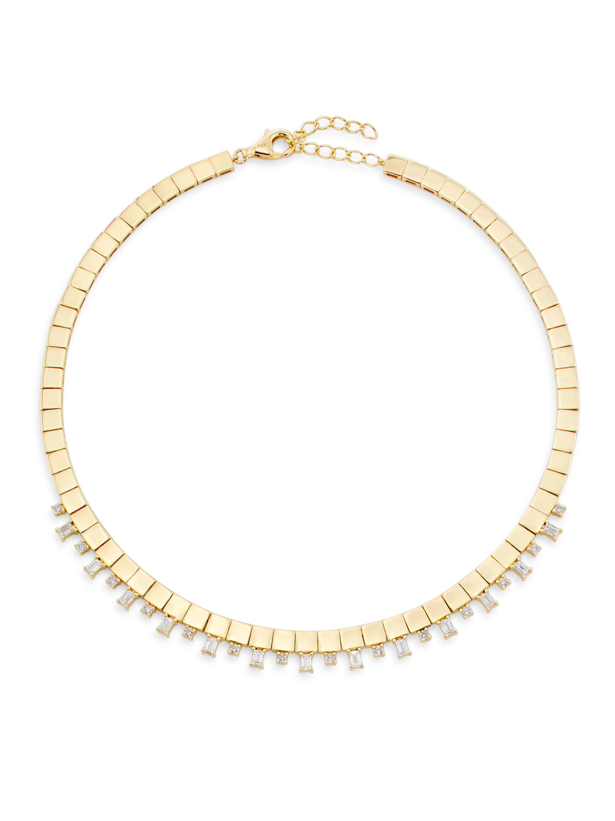Saks Fifth Avenue Collection Women's 14K Yellow Gold & 2.21 TCW Diamond Collar Necklace - Yellow Gold
