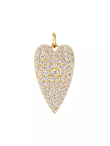 14K Yellow Gold & 4.55 TCW Diamond Heart Pendant
