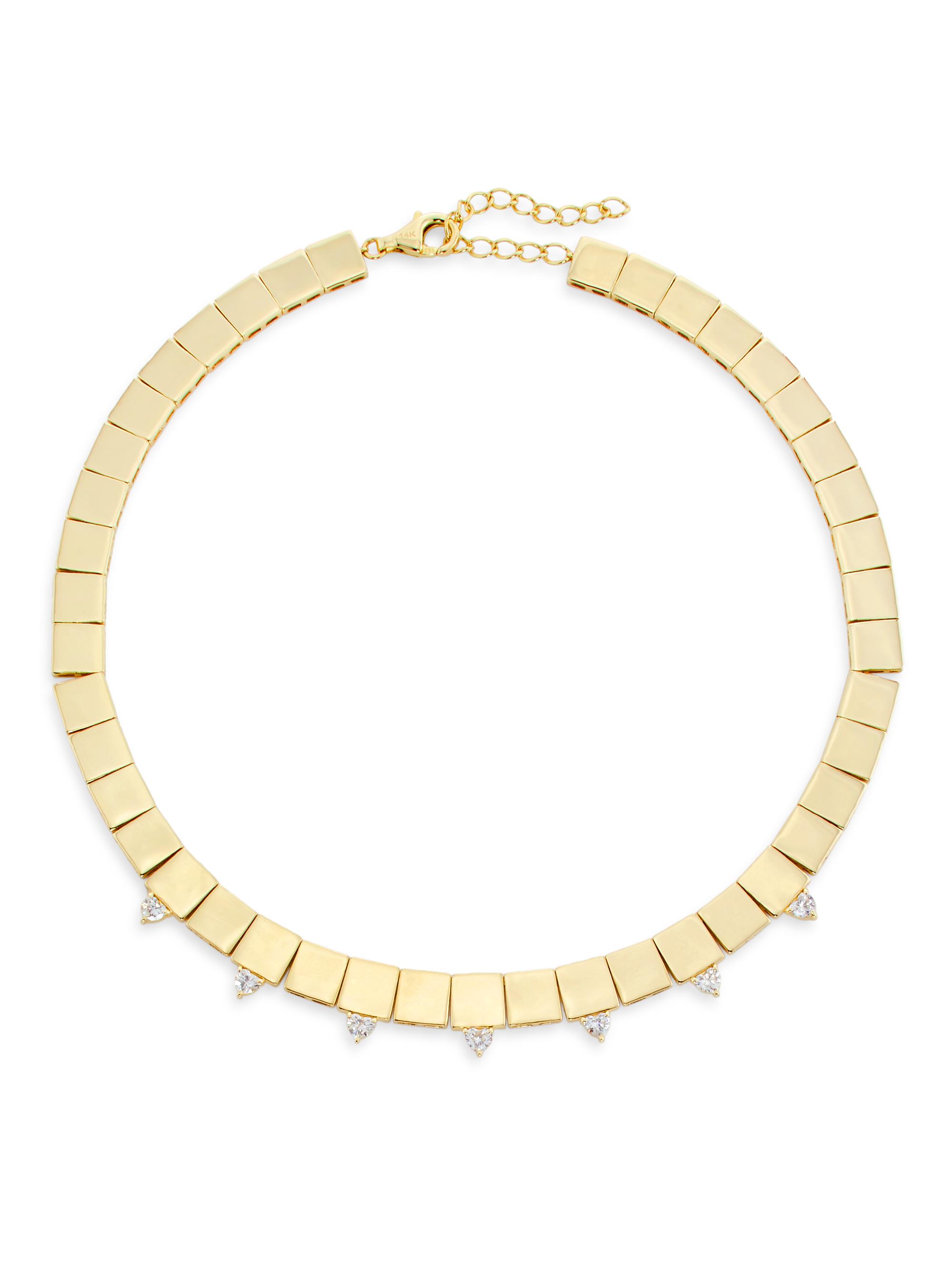Saks Fifth Avenue Collection Women's 14K Yellow Gold & 1.33 TCW Diamond Choker - Yellow Gold