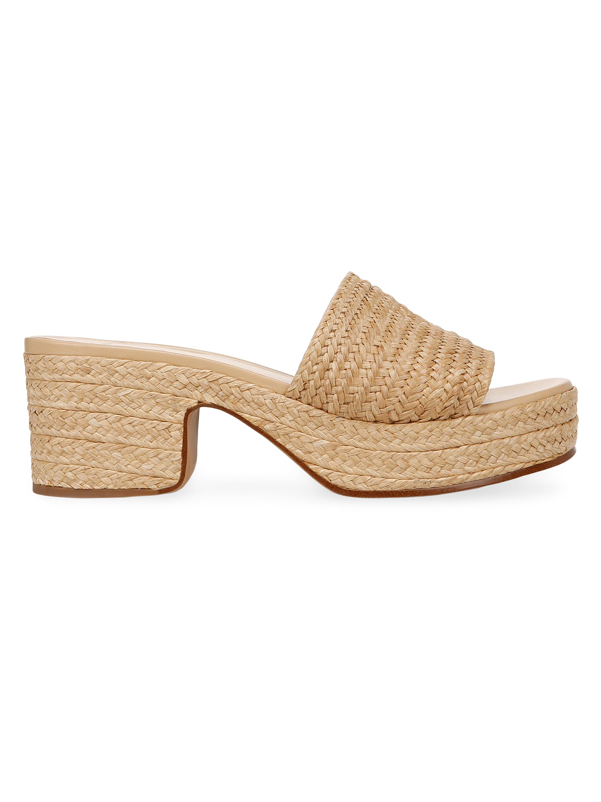 Vince Women's Margo 0MM Raffia Platform Sandals - Toasted Wheat