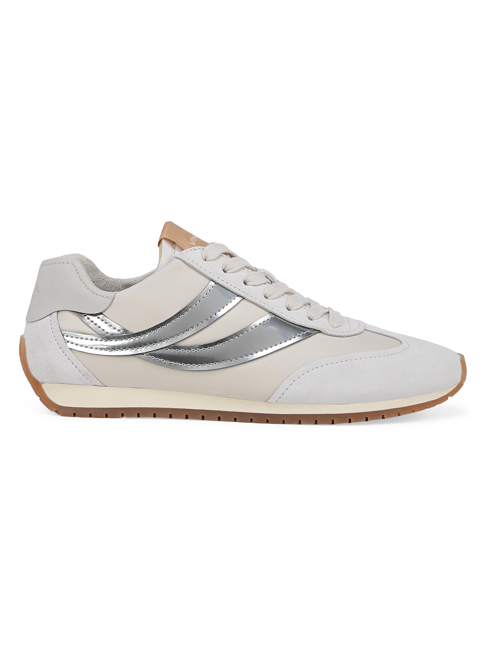 Vince Women's Oasis Runner Suede & Metallic Leather Sneakers - Off White