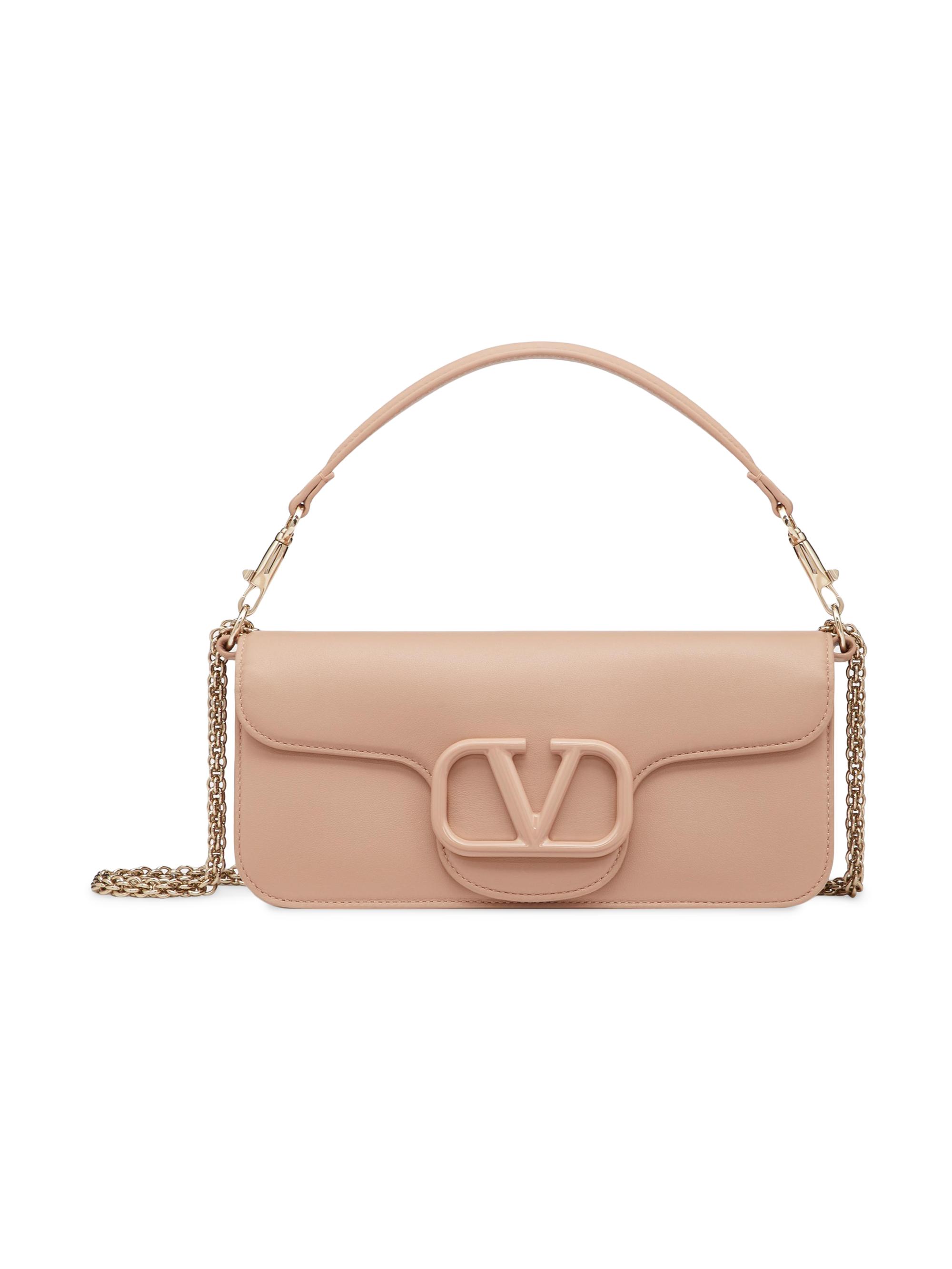 Valentino Garavani Women's  Locò Calfskin Shoulder Bag - Rose Cannelle