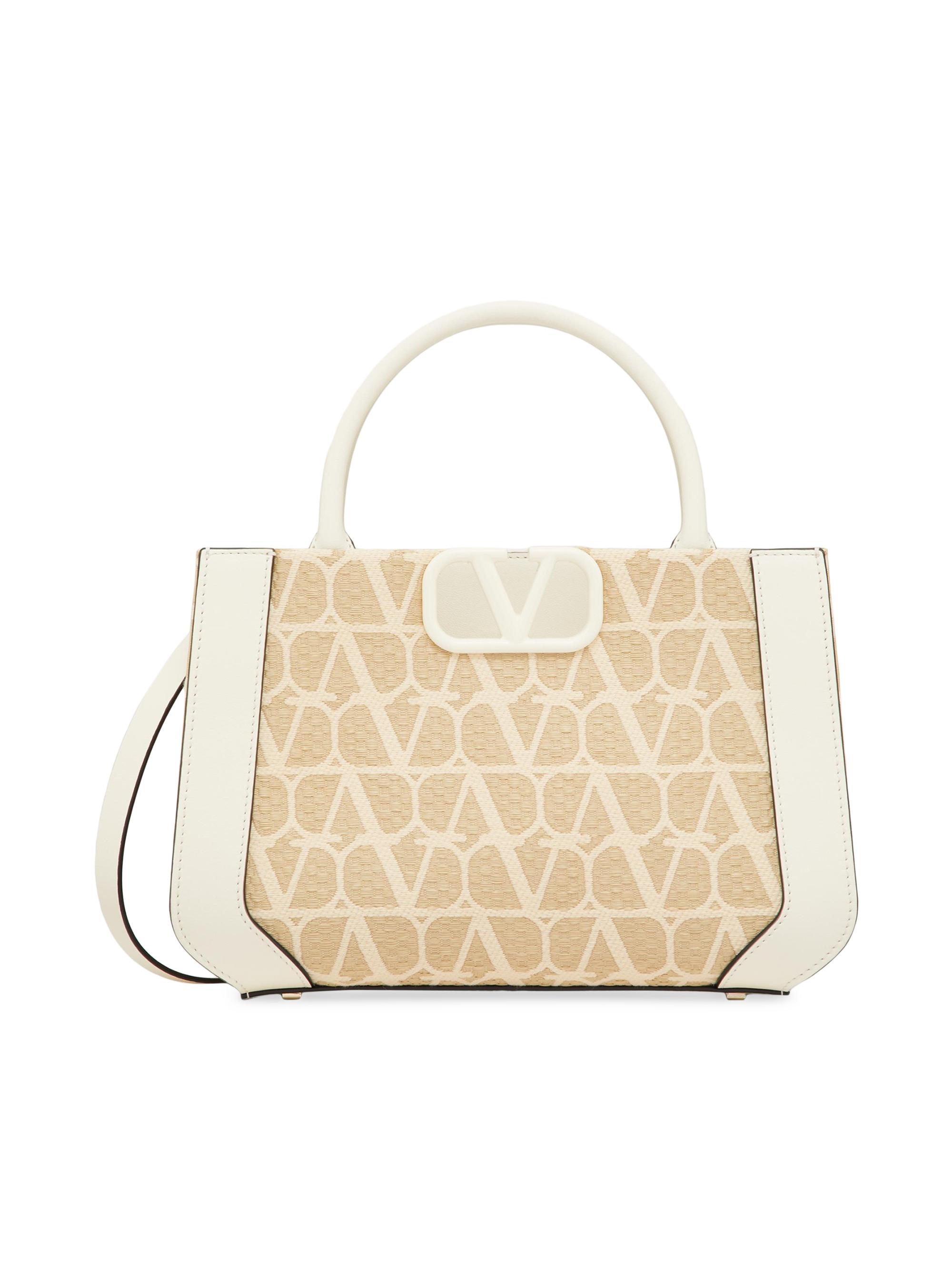 Valentino Garavani Women's Toile Iconographe  Raffia Shopping Bag - Natural