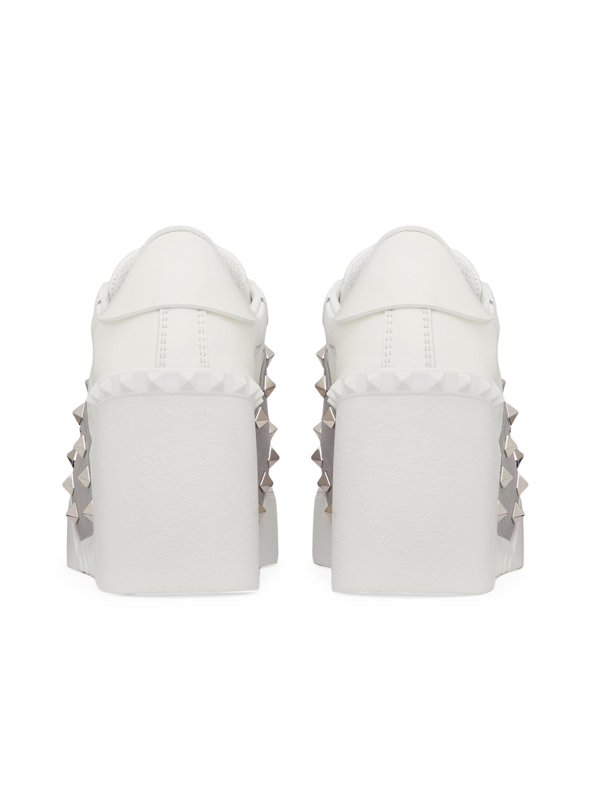 valentino オープンディスコ カーフスキン ウェッジスニーカー85MM Valentino Garavani 85mm Open Disco Wedge Sneakers | White